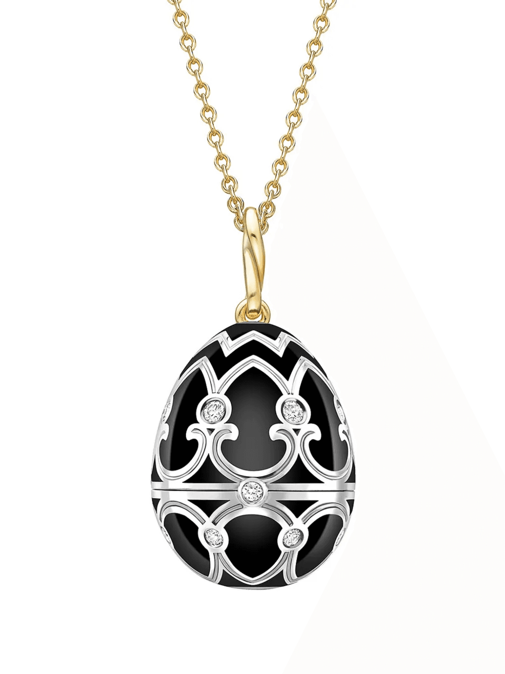 18kt gold Heritage Penguin Surprise diamond locket necklace - Image 1