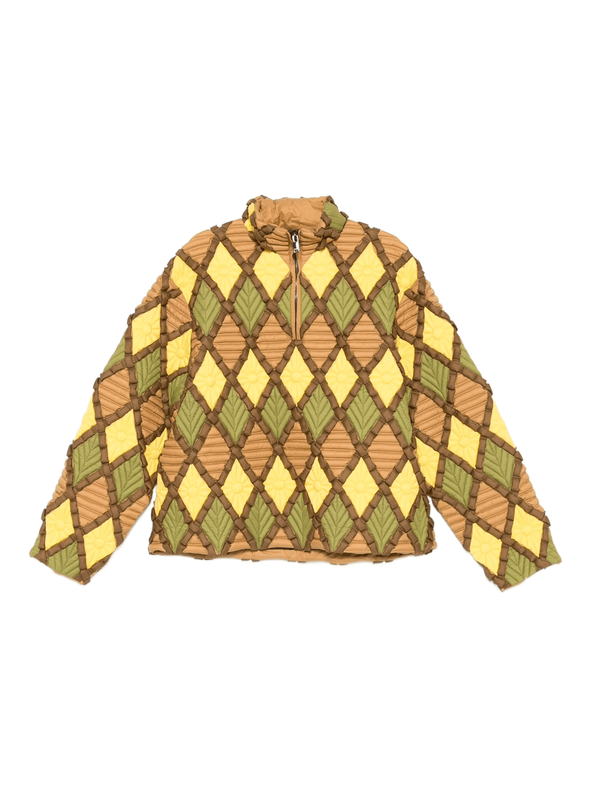 diamond-pattern bomber jacket - Image 1