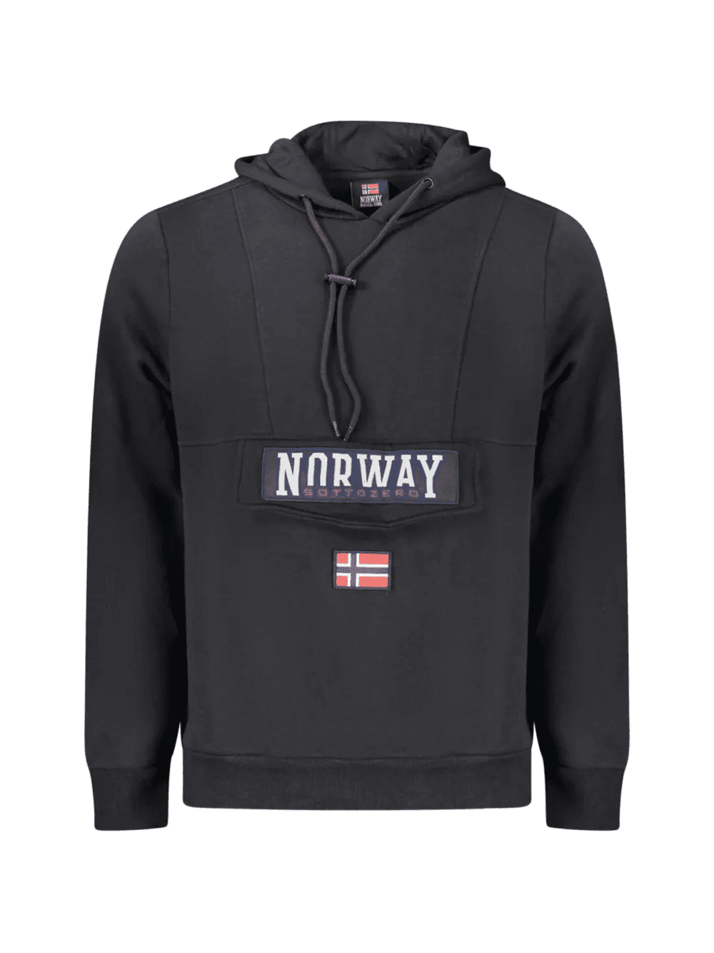 logo-patch flap-pocket hoodie - Image 1