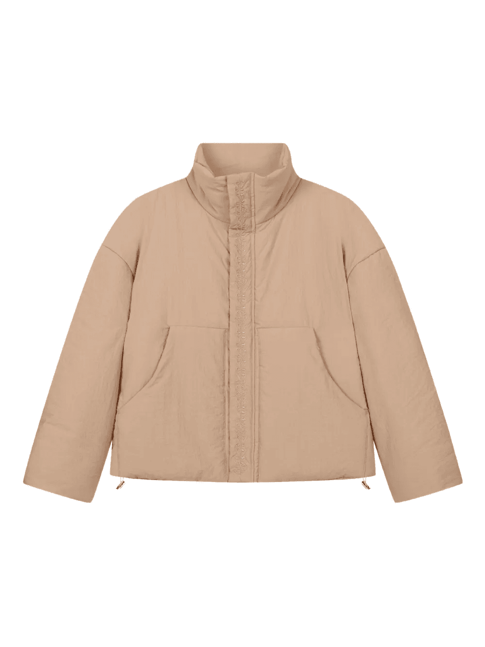 embroidered-detail puffer jacket - Image 1