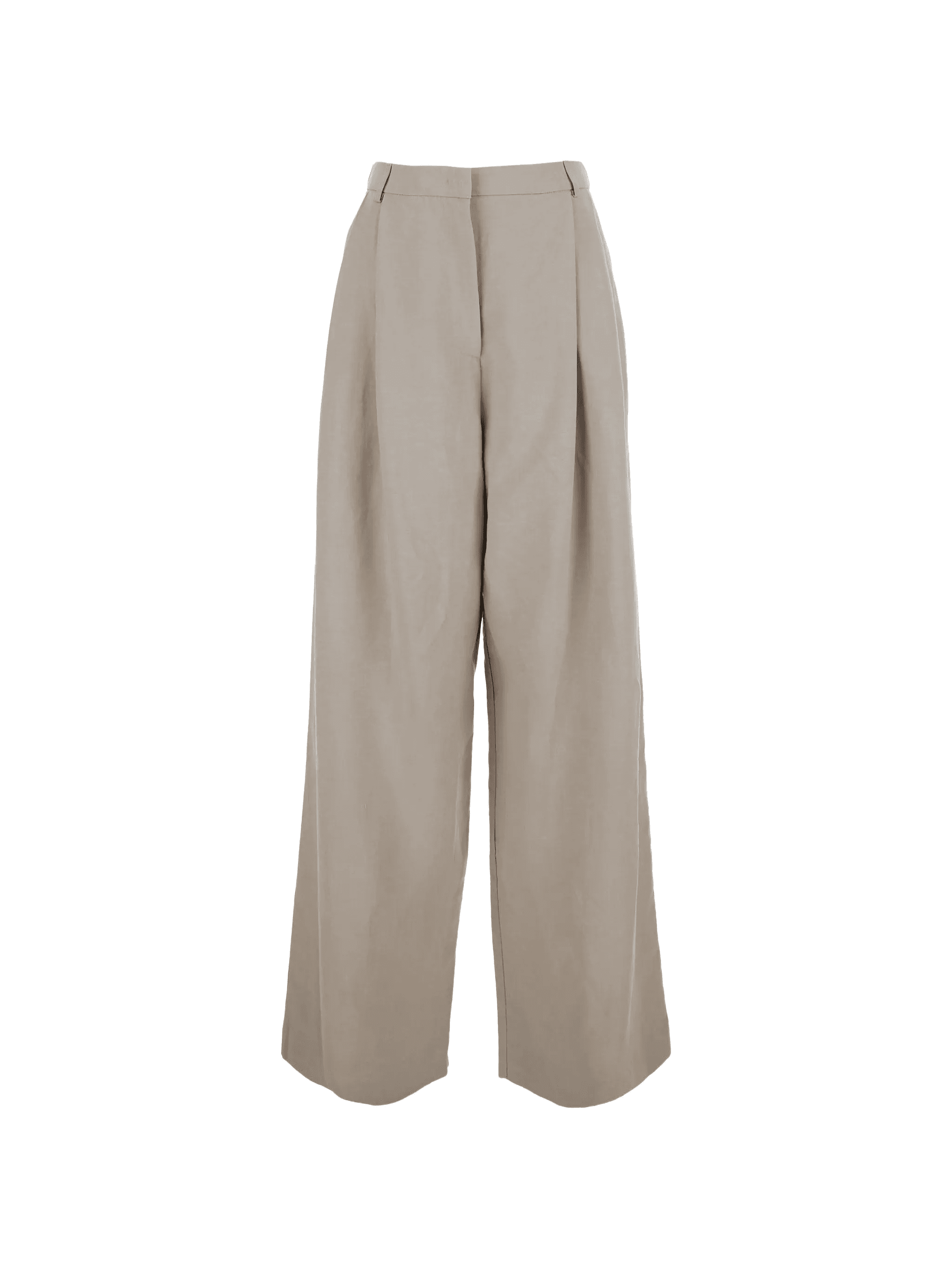 cotton high-waisted trousers - Image 1