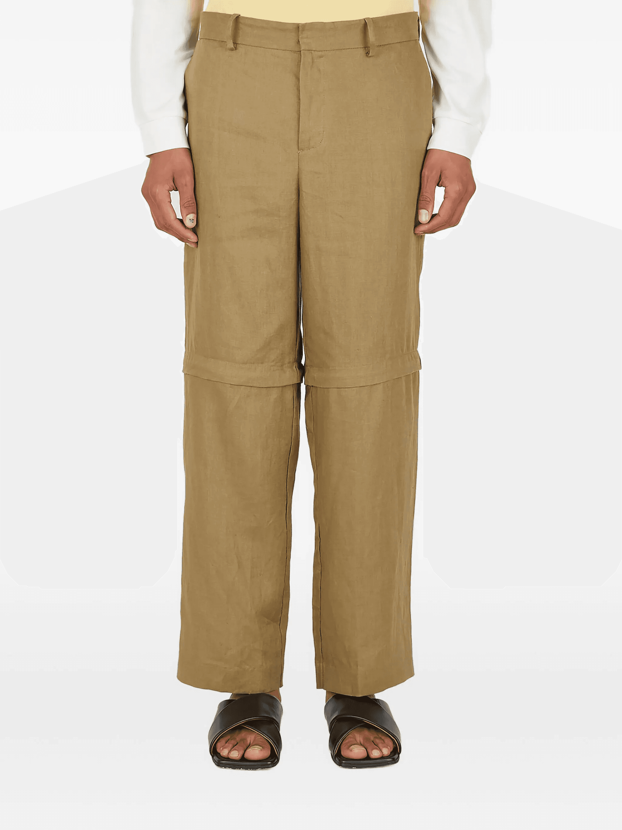detachable-leg linen trousers - Image 1