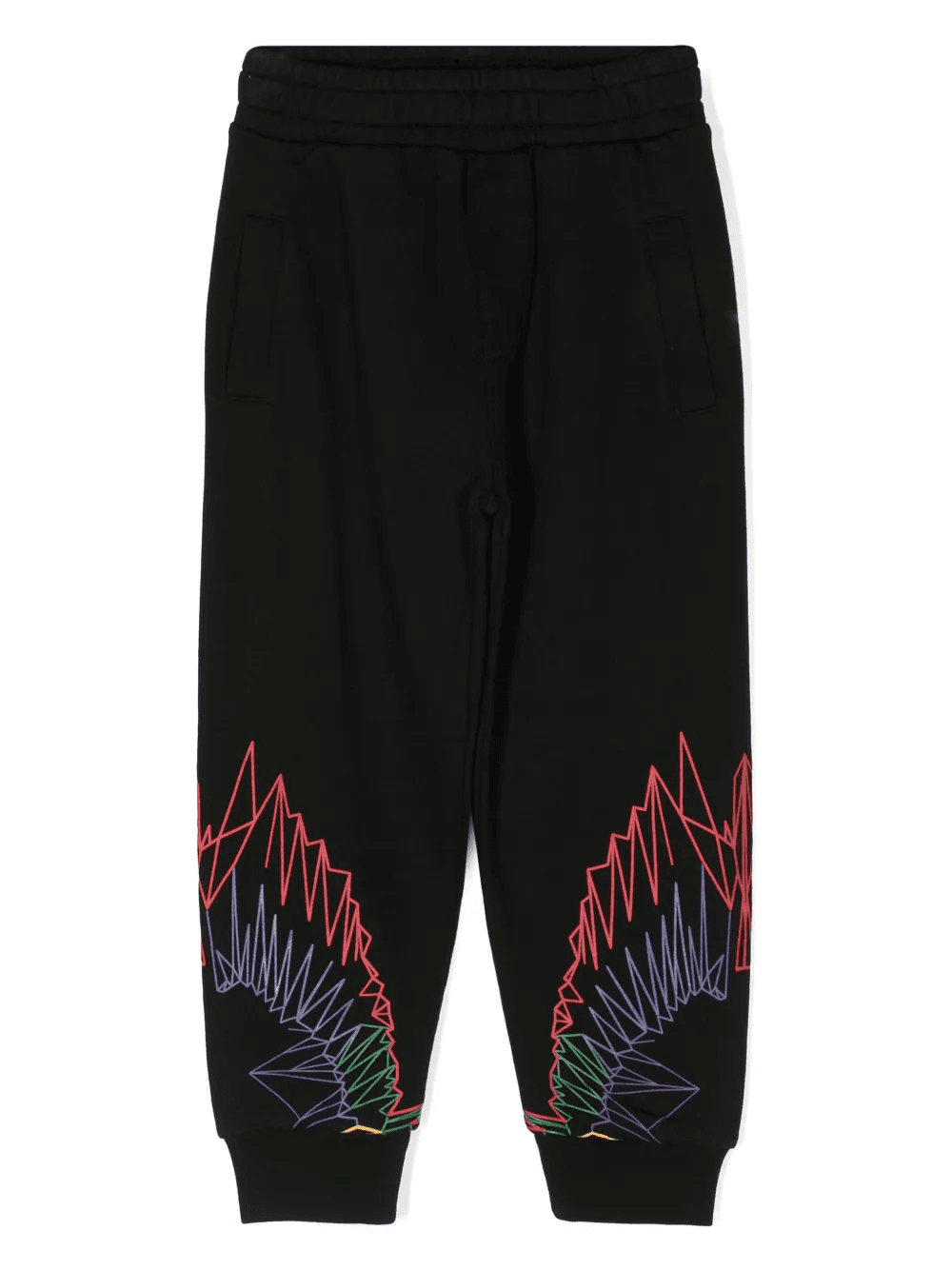 Wings-print elasticated-waist track pants - Image 1