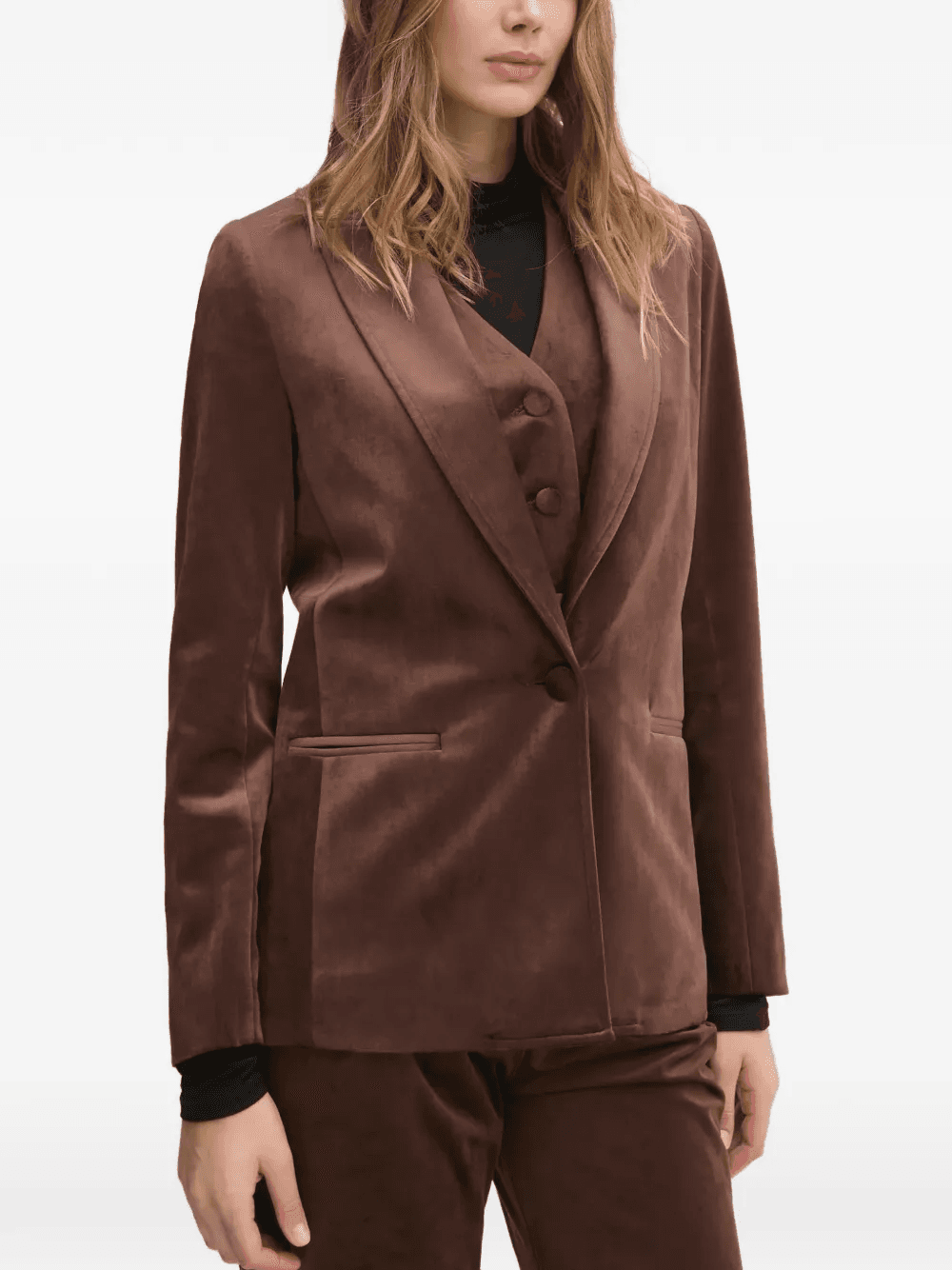 Vacarme single-breasted velvet blazer - Image 1