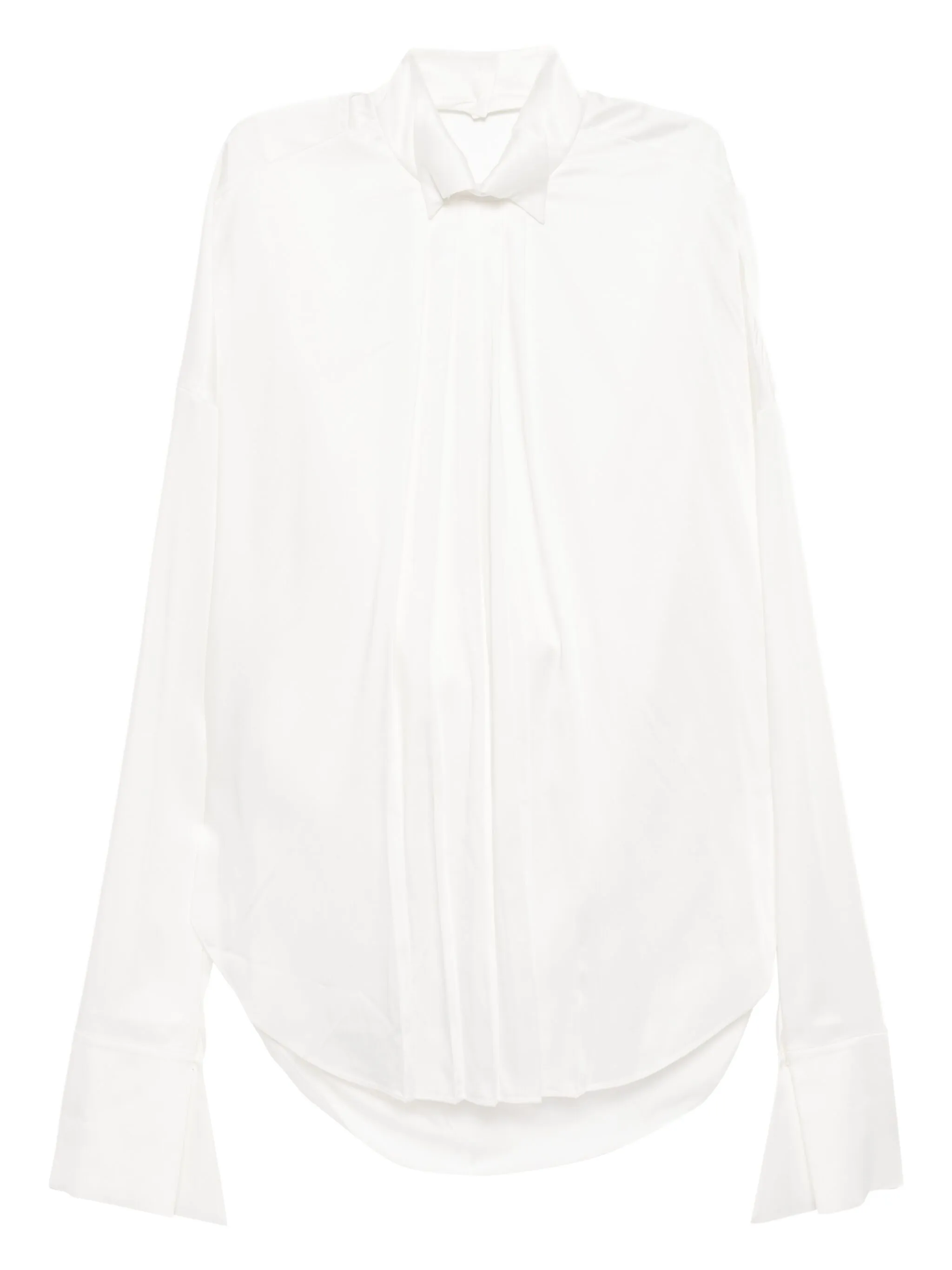 pleated open-back shirt - Image 1