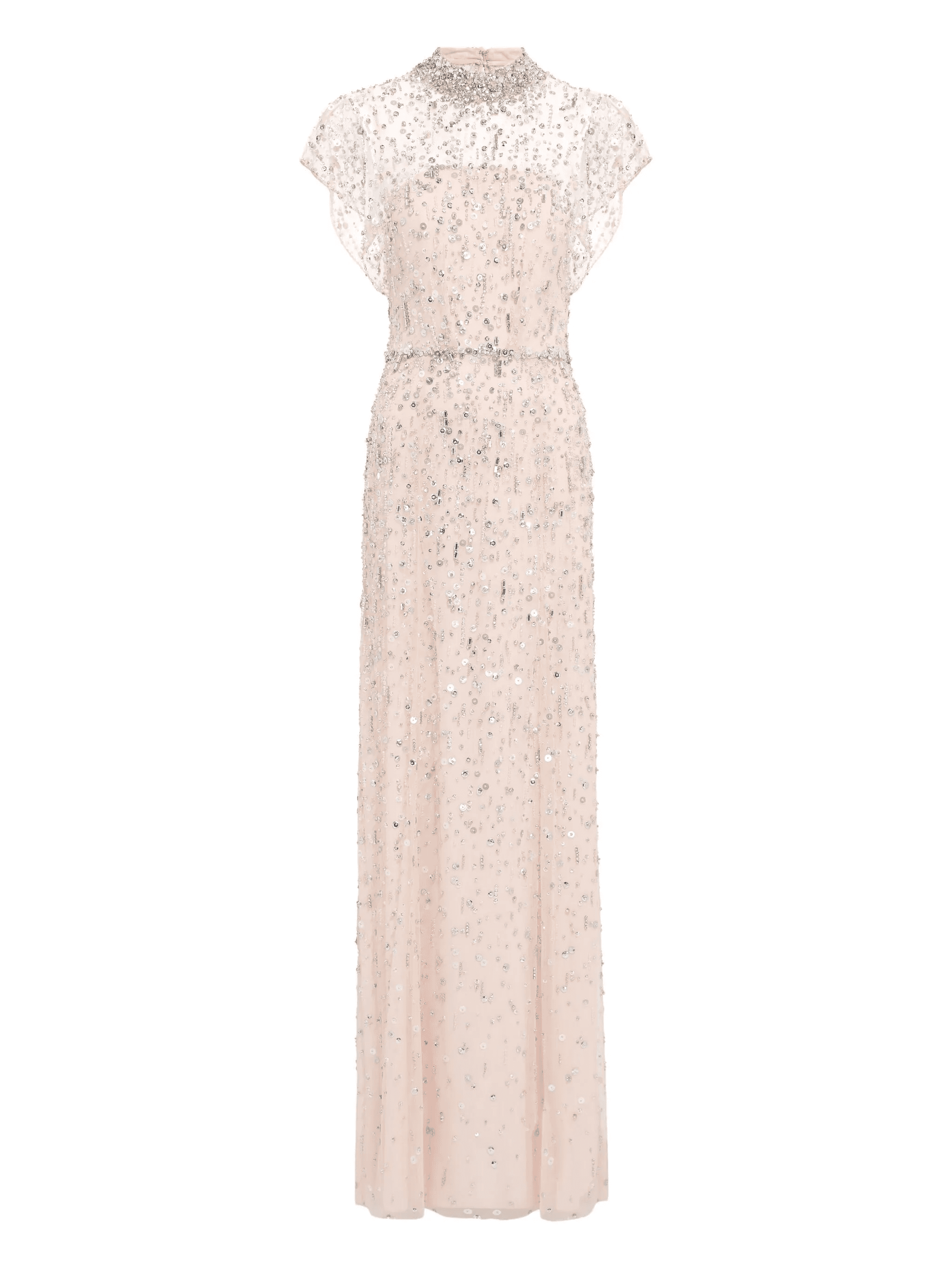 crystal-embellished high-neck maxi dress - Image 1