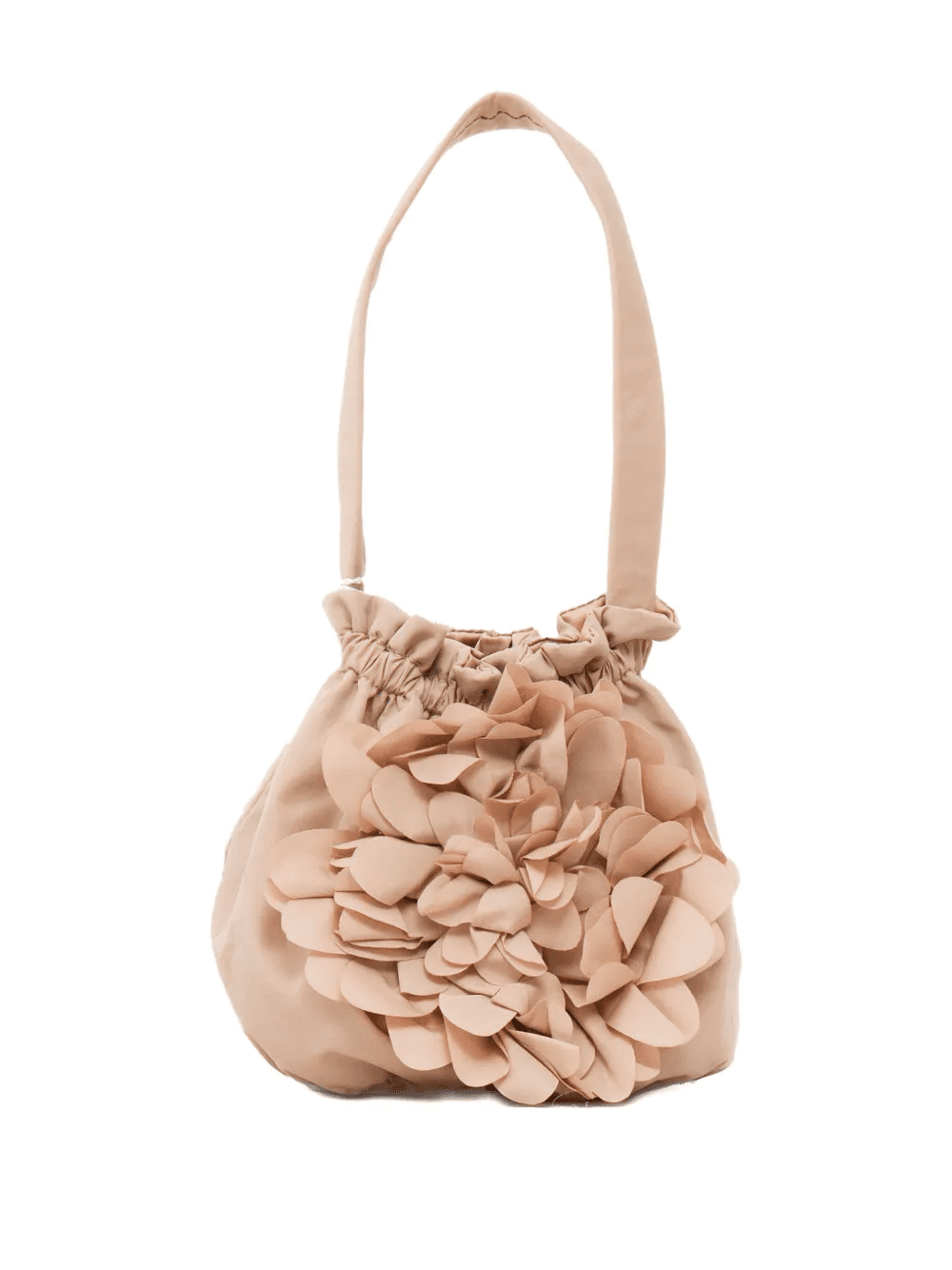 flower-embellished taffeta shoulder bag - Image 1