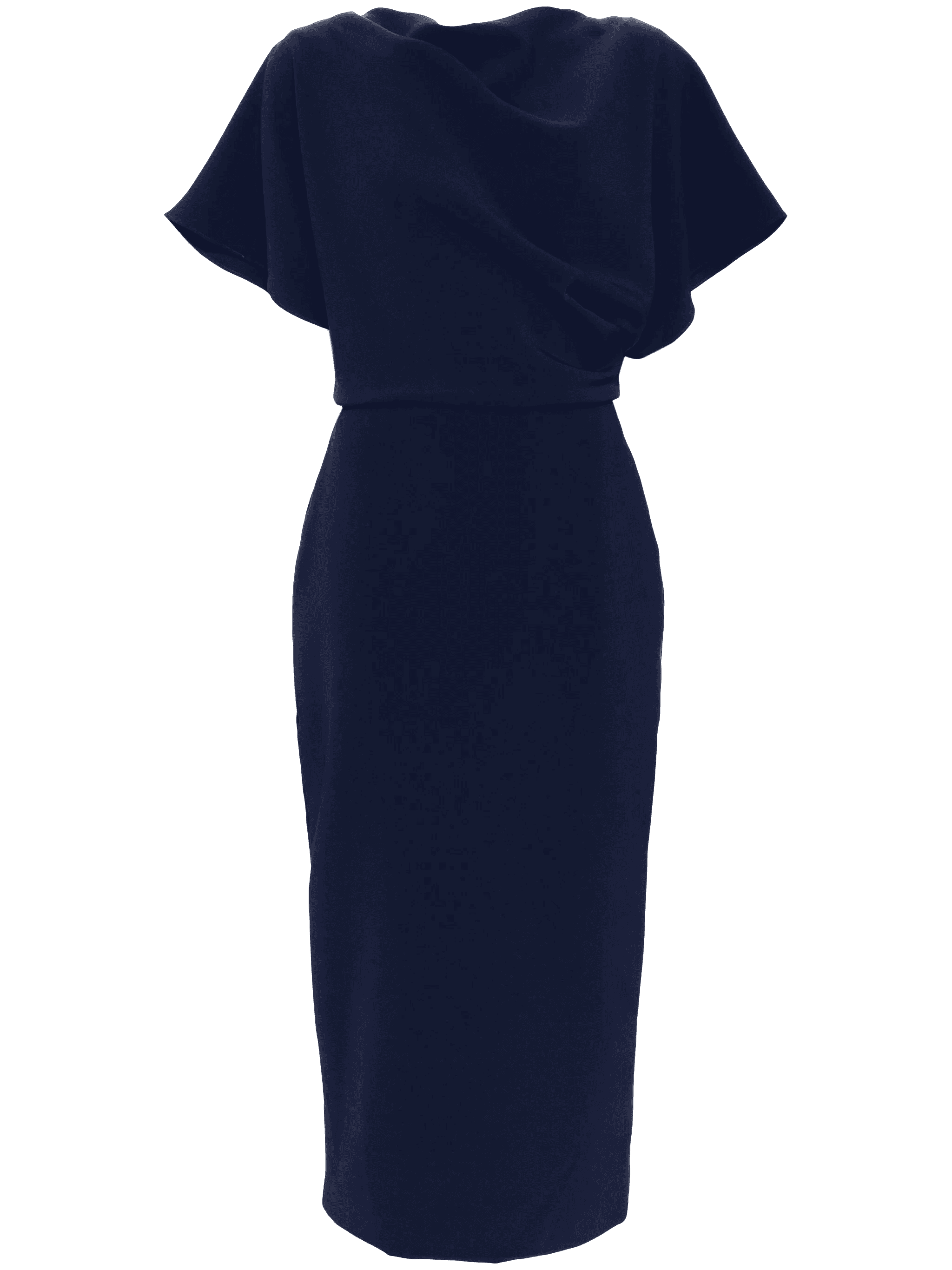 draped detailing midi dress - Image 1