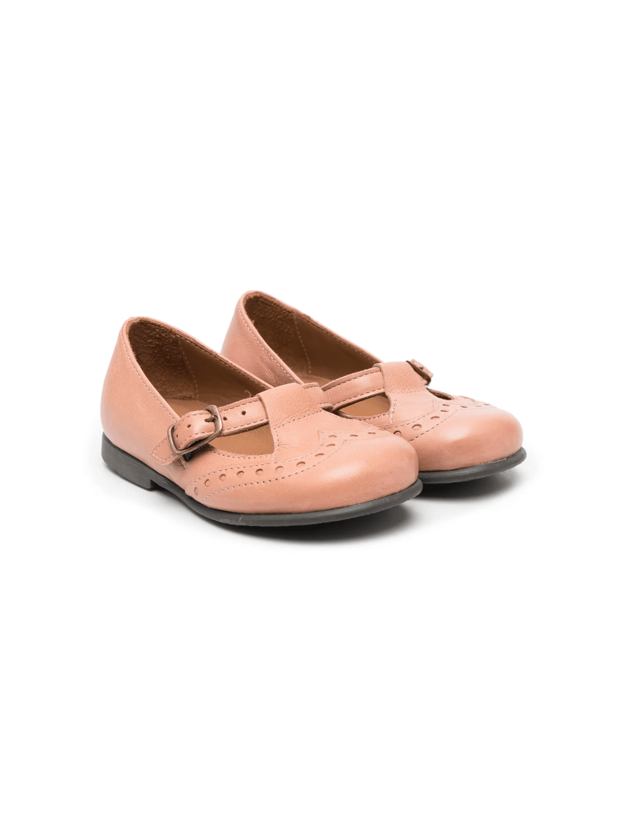 round-toe leather ballerinas - Image 1