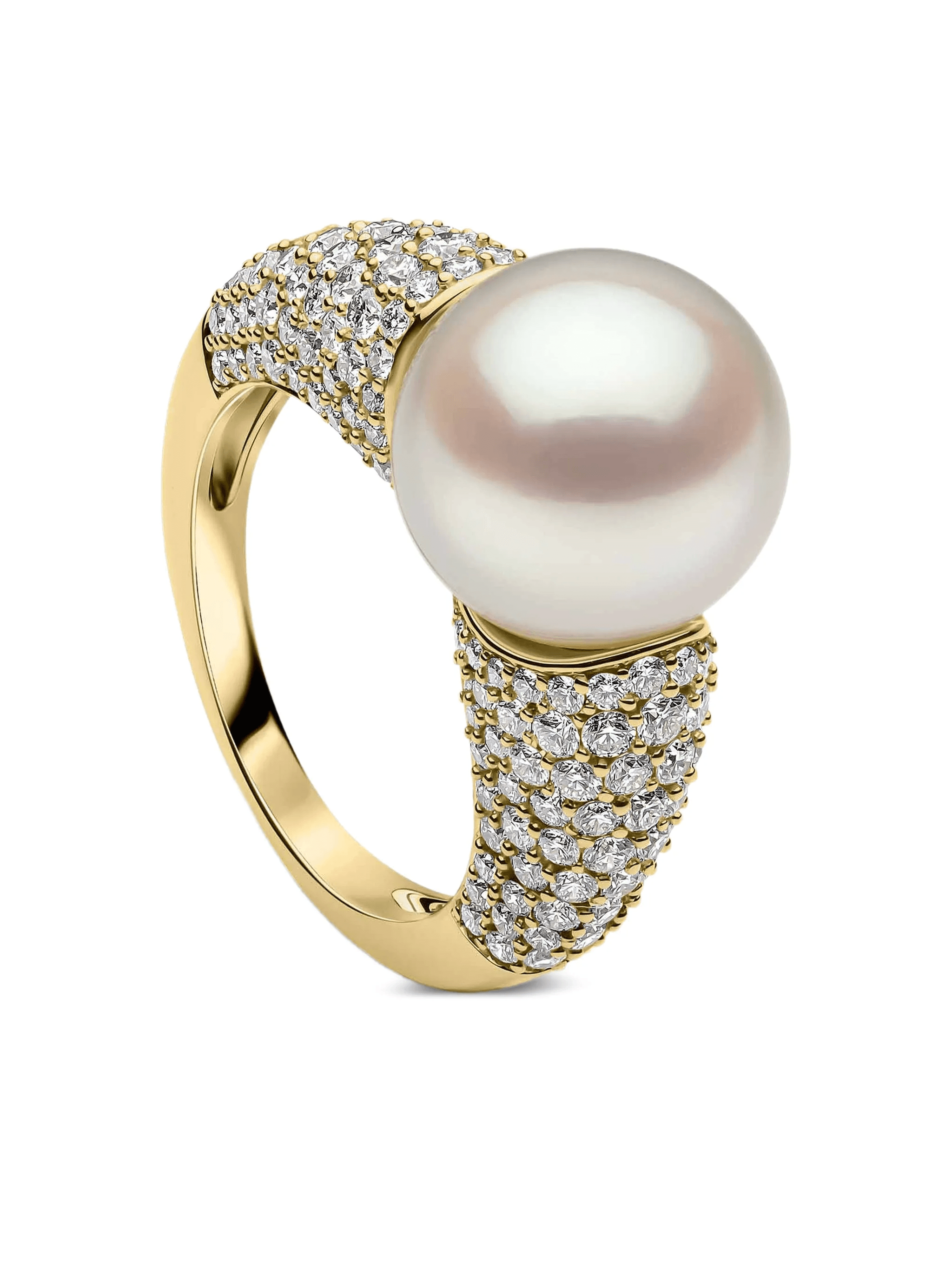 O by Yoko South Sea pearl and diamond ring - Image 1