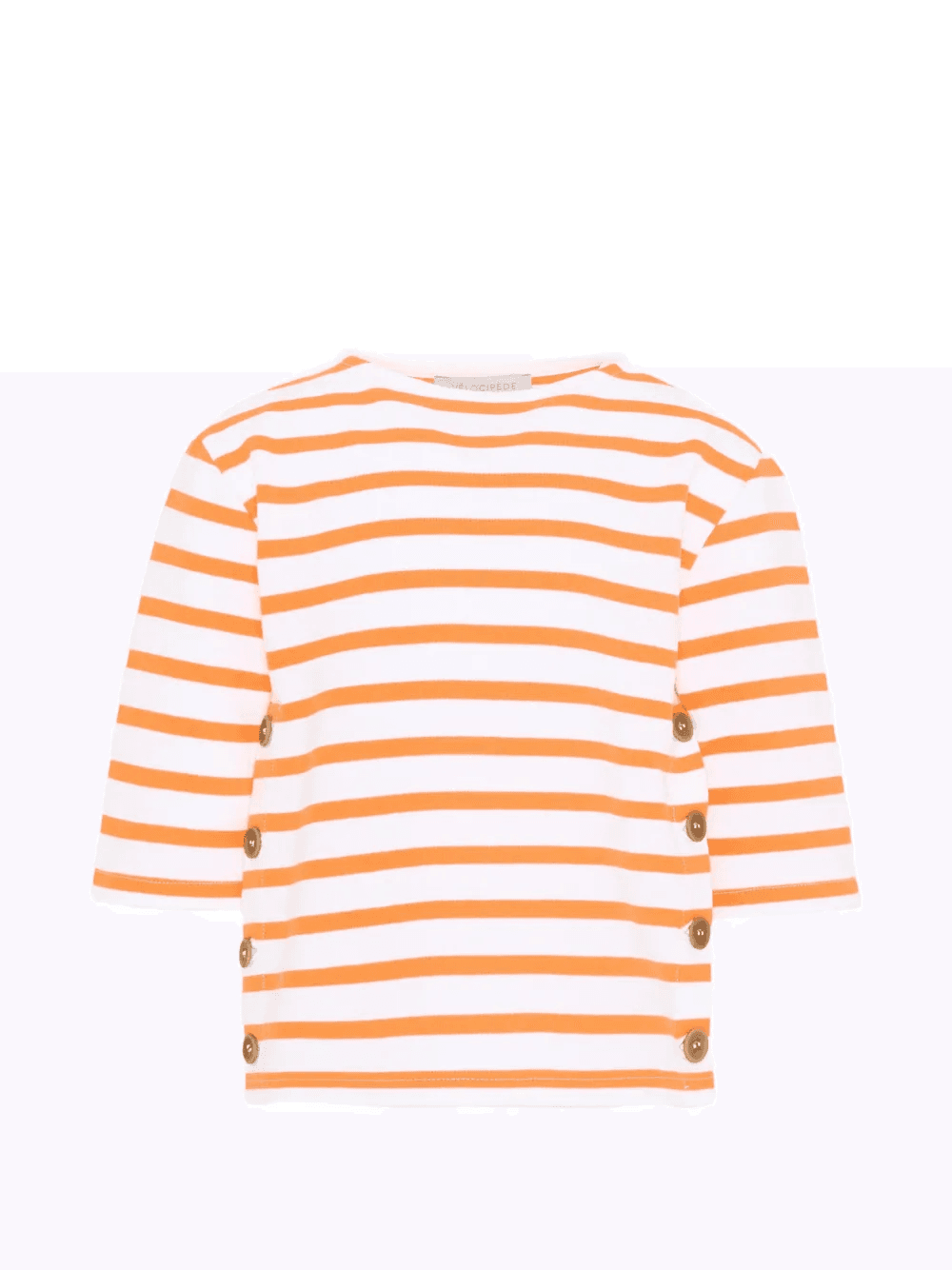 button-detail striped T-shirt - Image 1