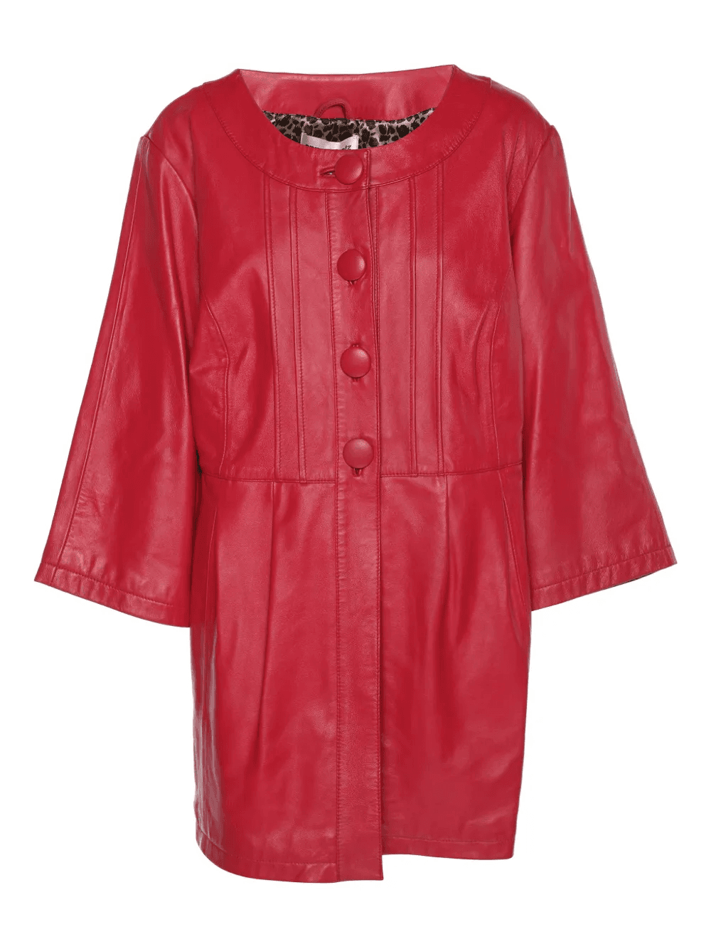 calf leather button jacket - Image 1