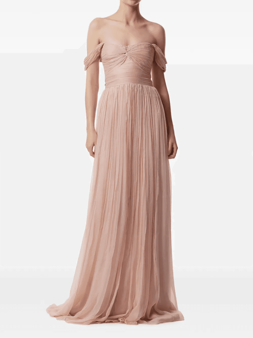 Roselyn off-shoulder silk maxi dress - Image 1