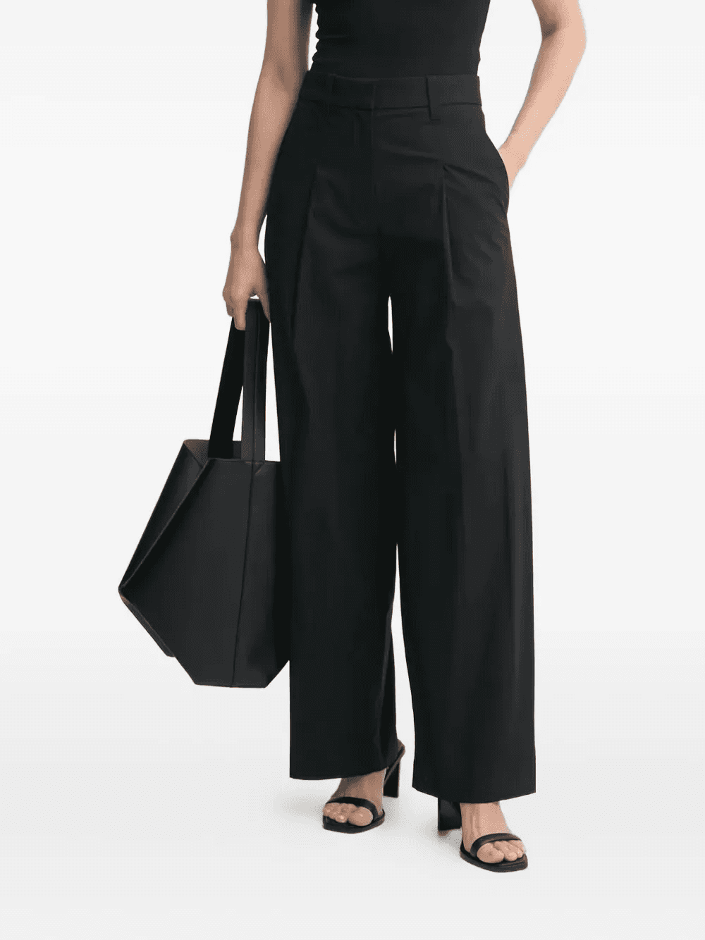 pleated wide-leg trousers - Image 1