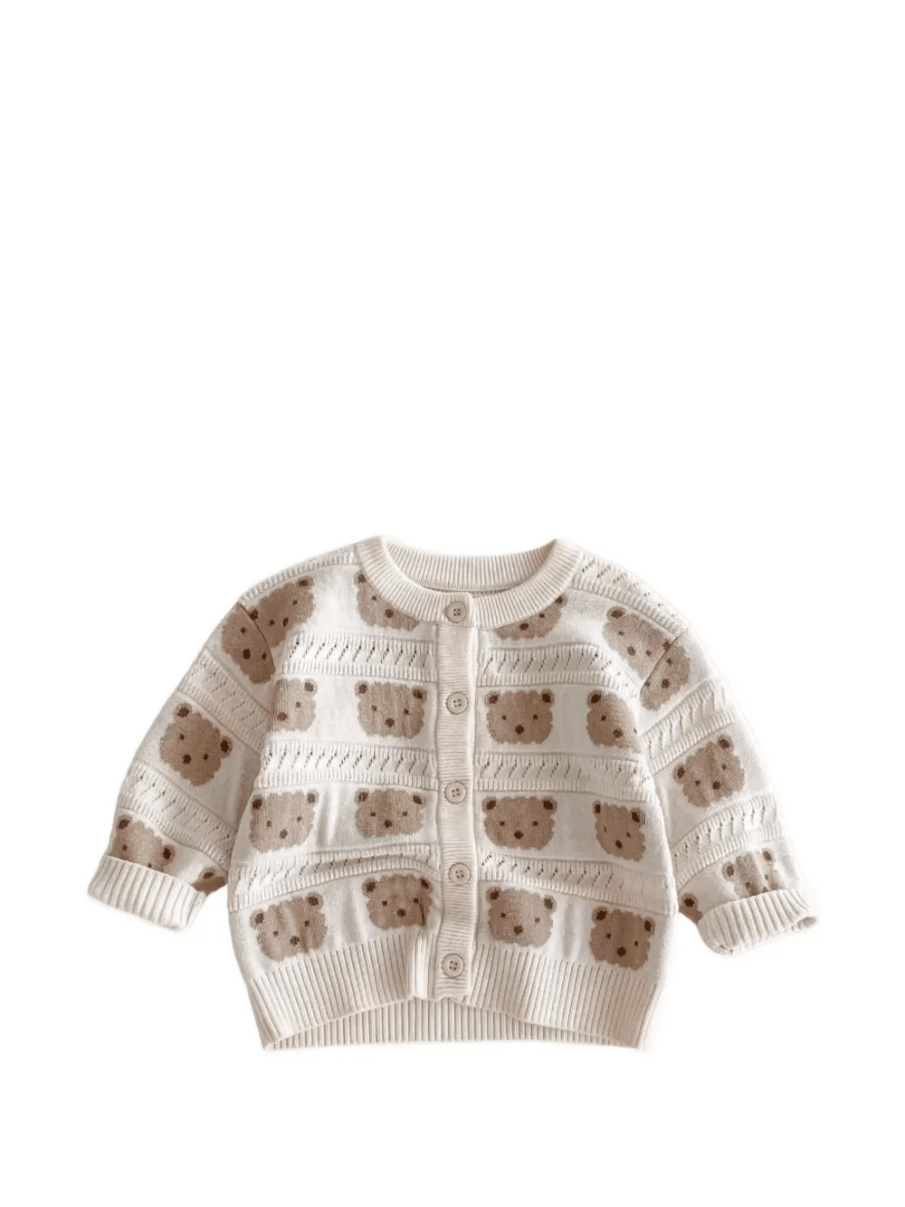 bear-patterned cardigan - Image 1