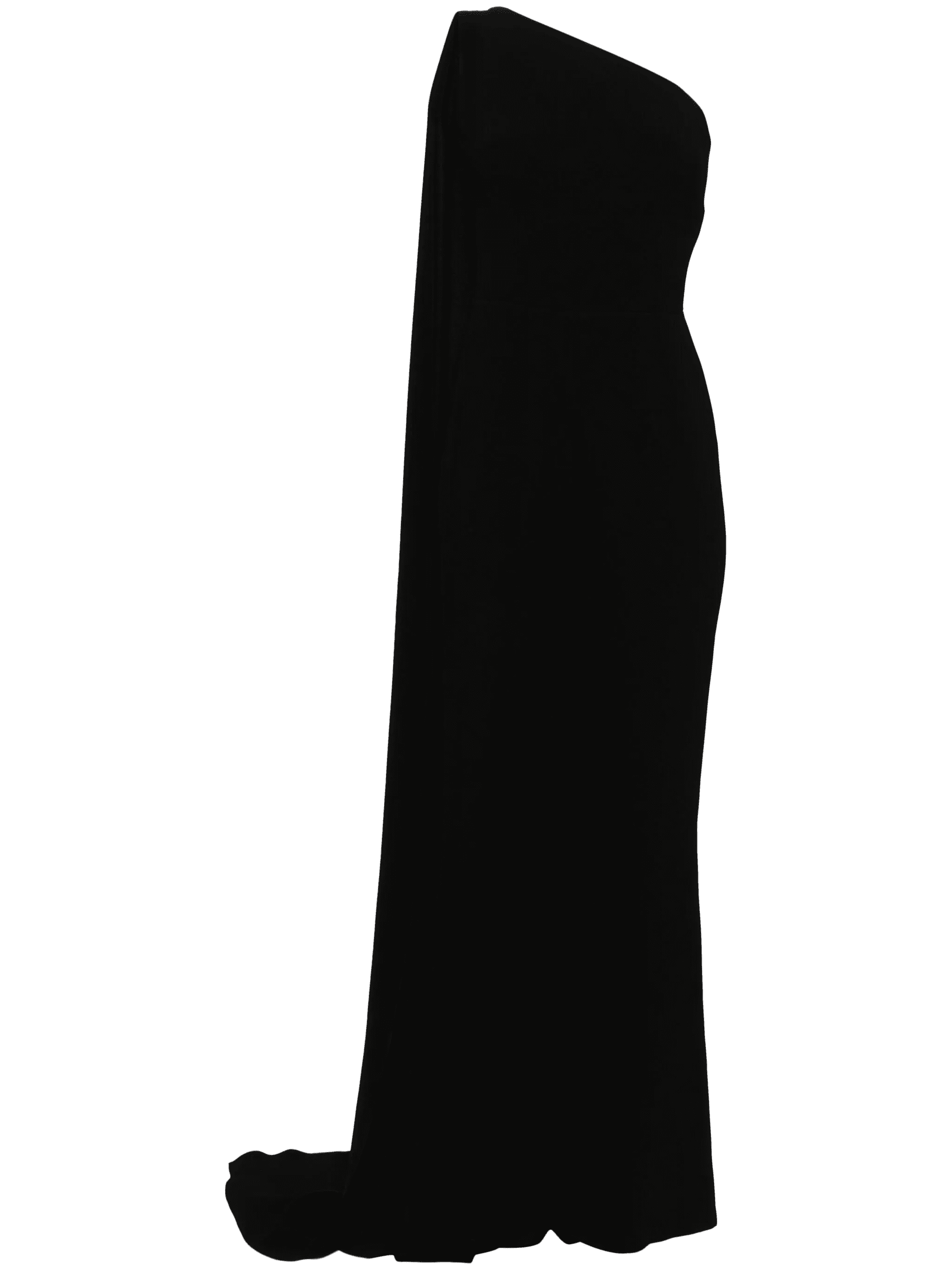 cape-insert one-shoulder jumpsuit - Image 1