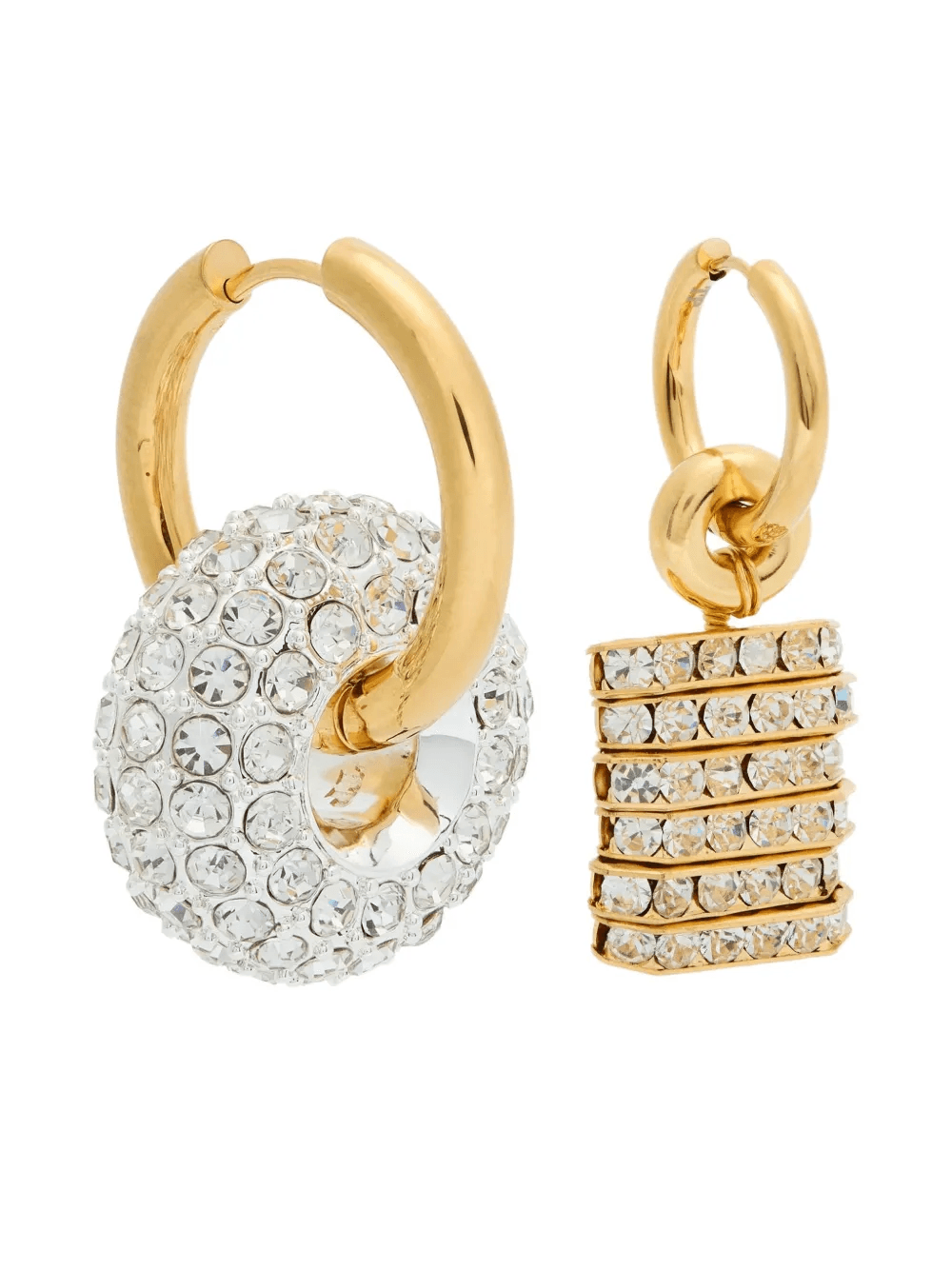 contrasting-design earrings - Image 1