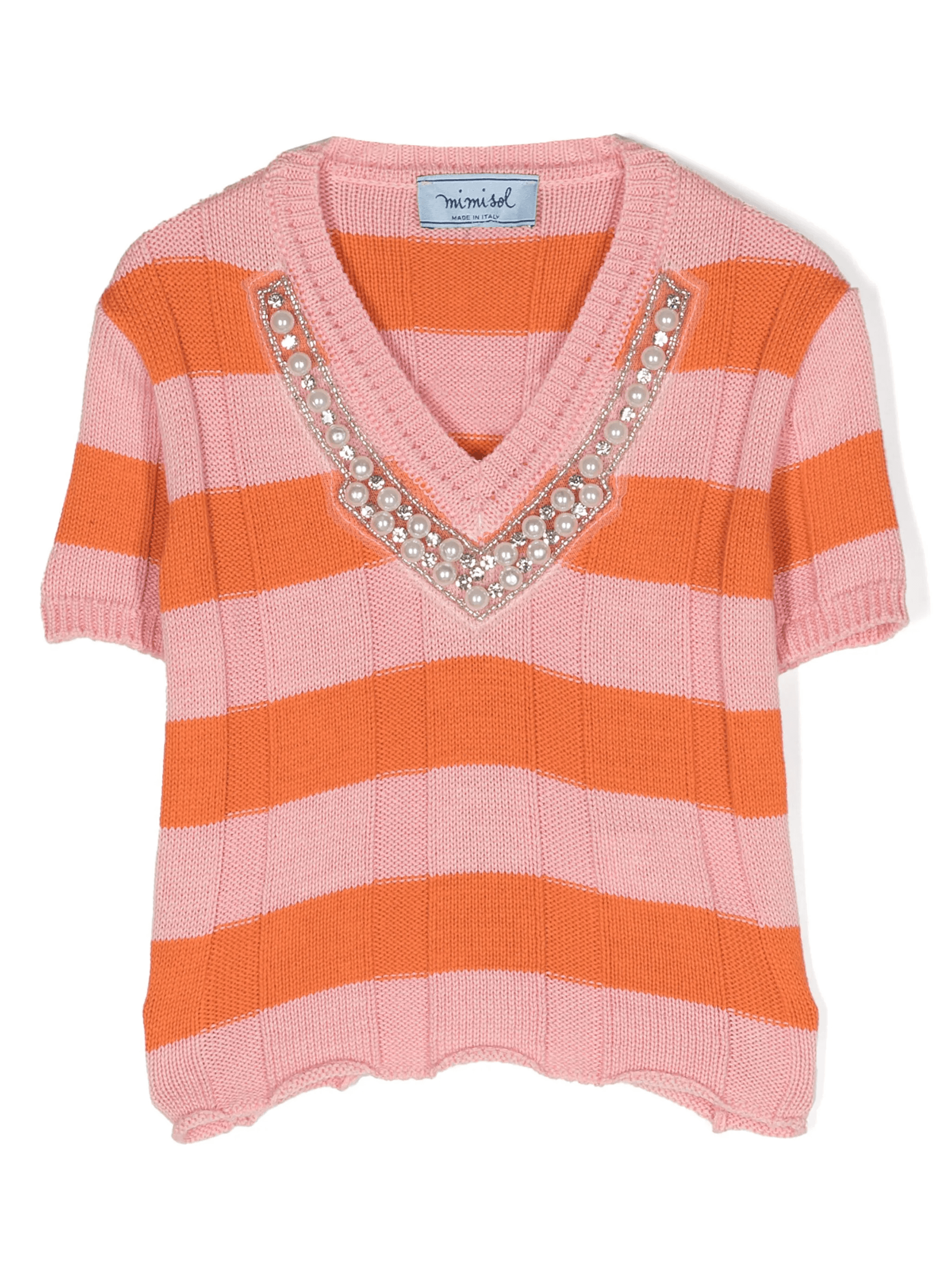 gem-embellished knitted top - Image 1