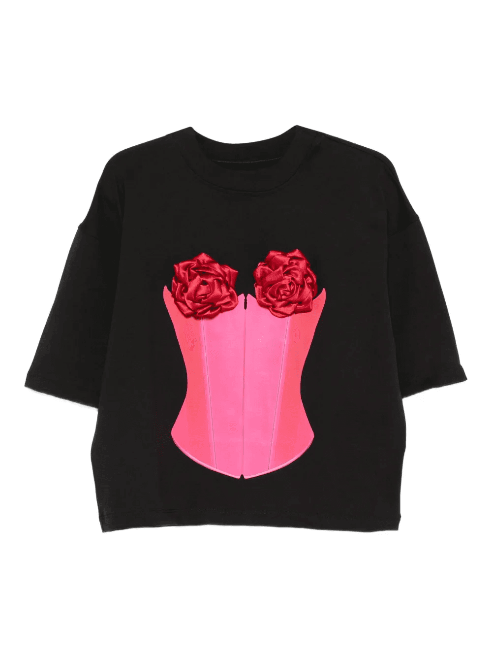 rose-embellished T-shirt - Image 1