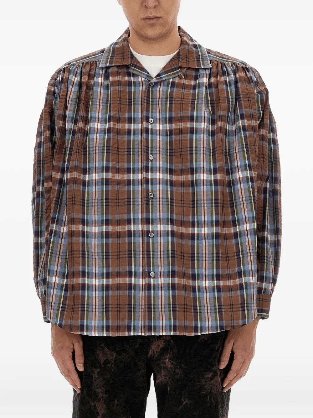 checked cotton shirt - Image 1