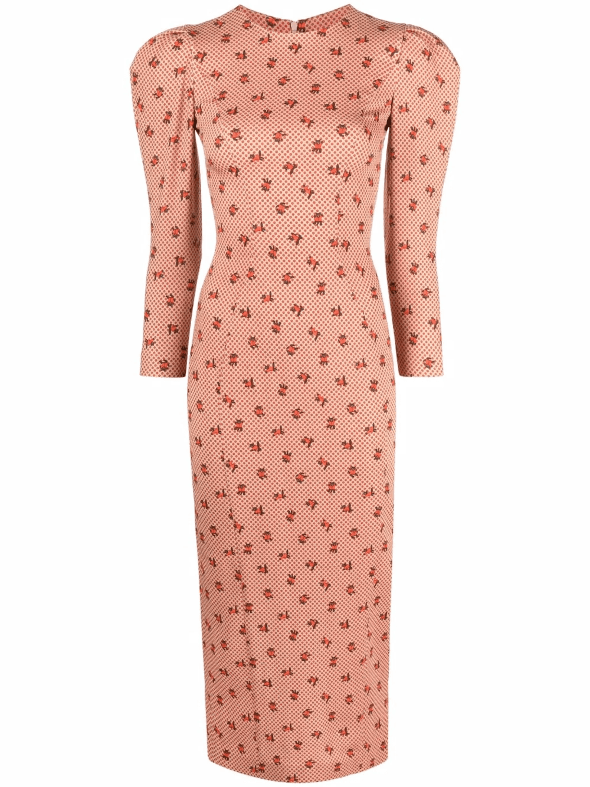 printed puff-sleeve dress - Image 1
