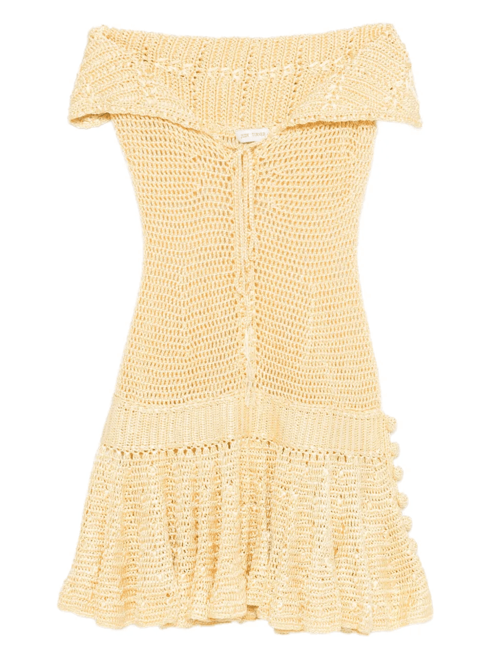 Danae off-shoulder crochet mini dress - Image 1