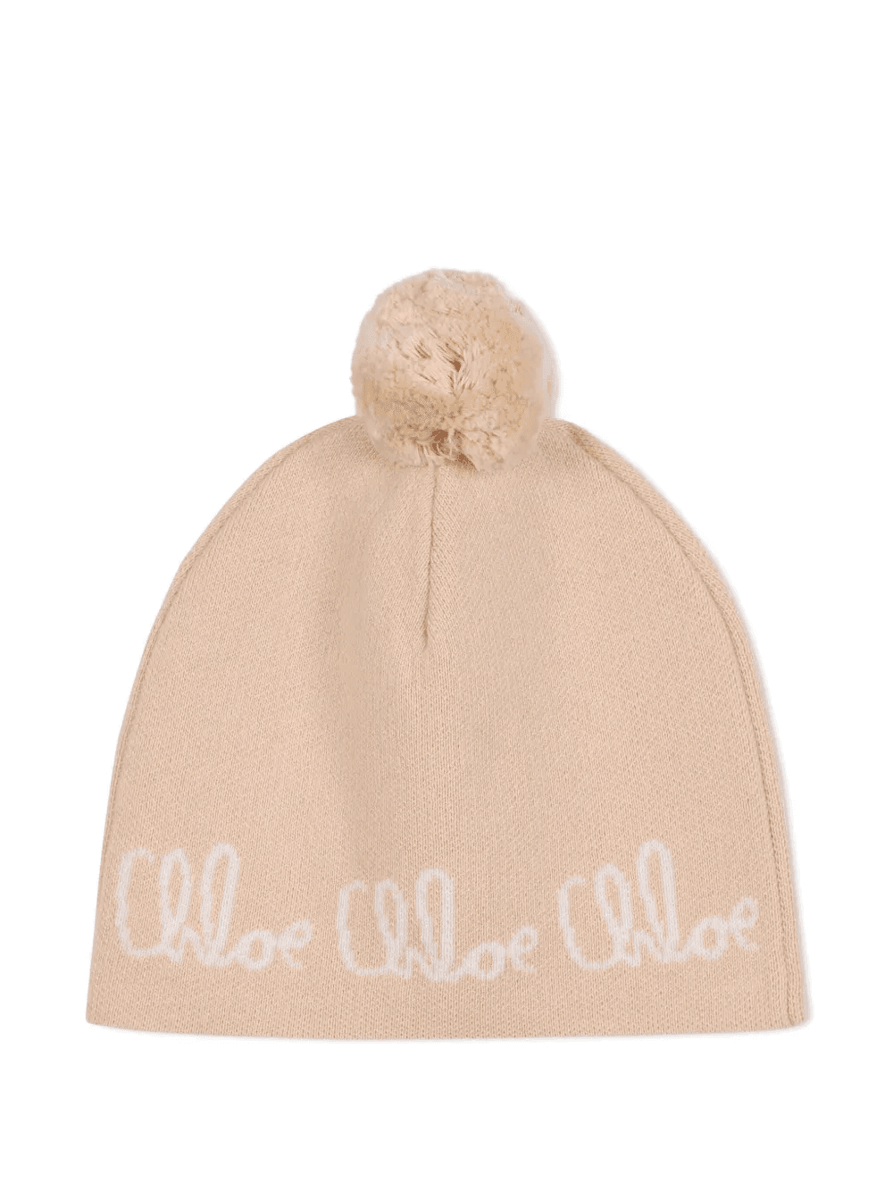 pompom-detail knitted beanie - Image 1