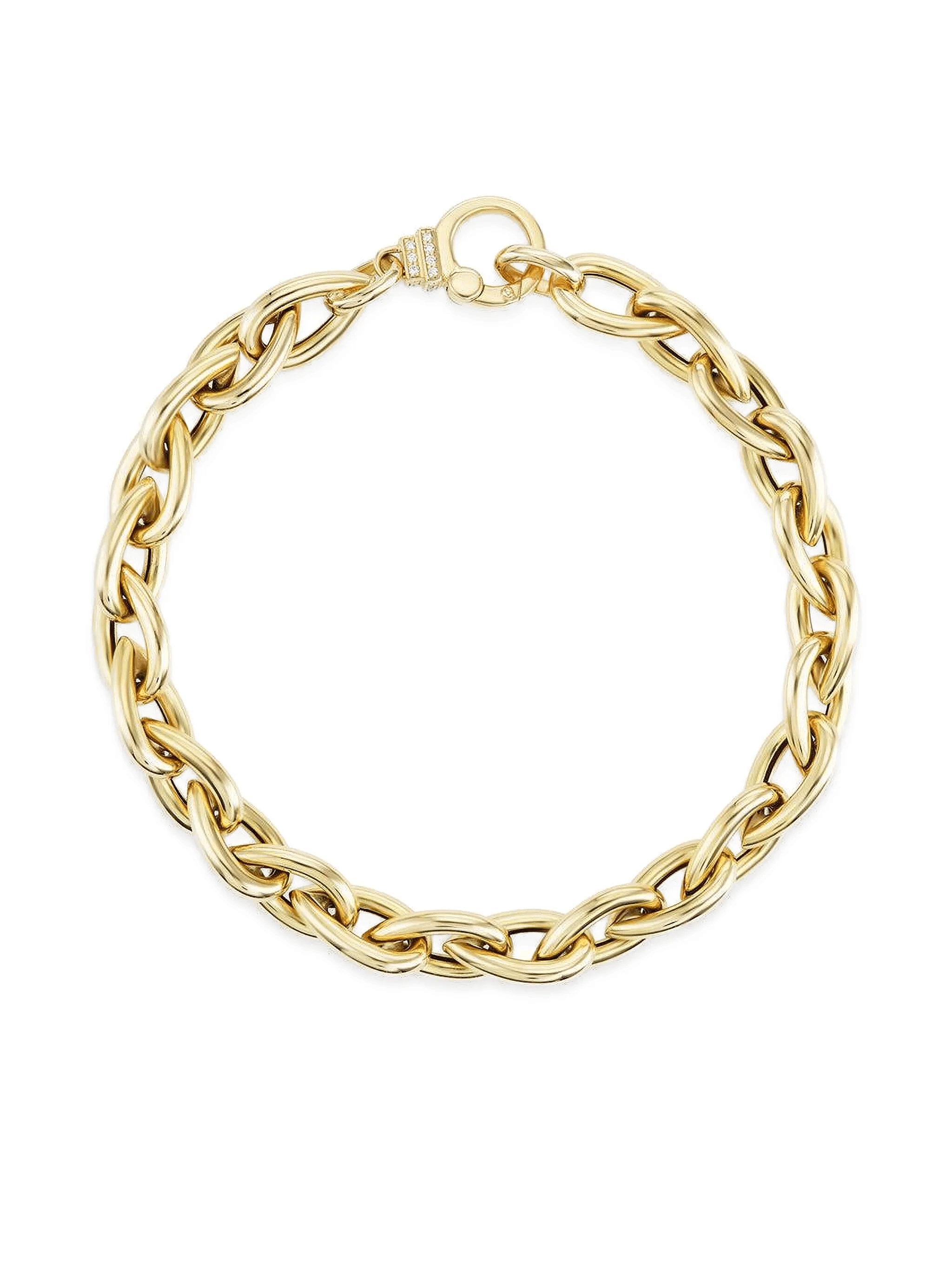 18K yellow gold diamond bracelet - Image 1