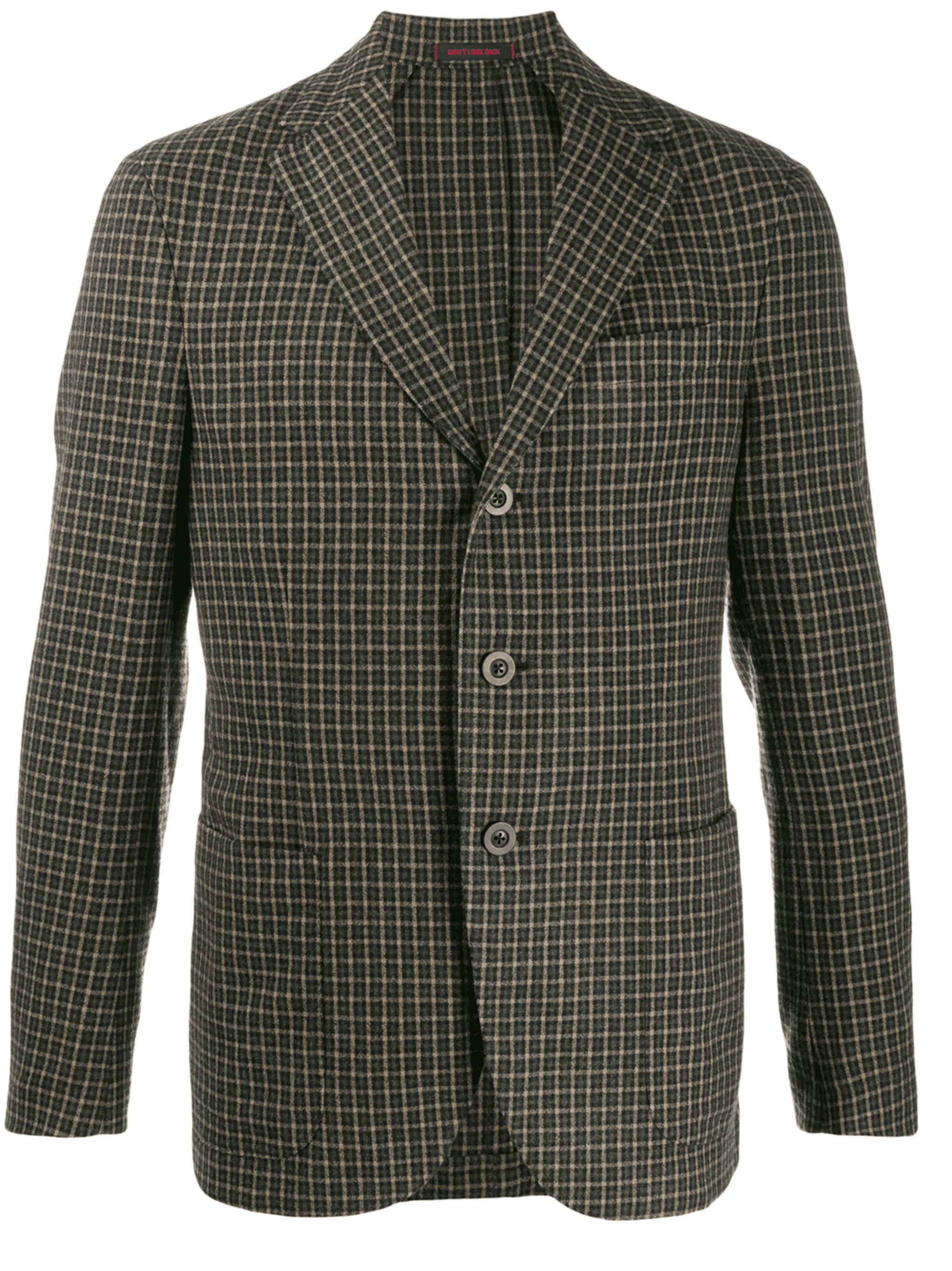 single-breasted checked blazer - Image 1