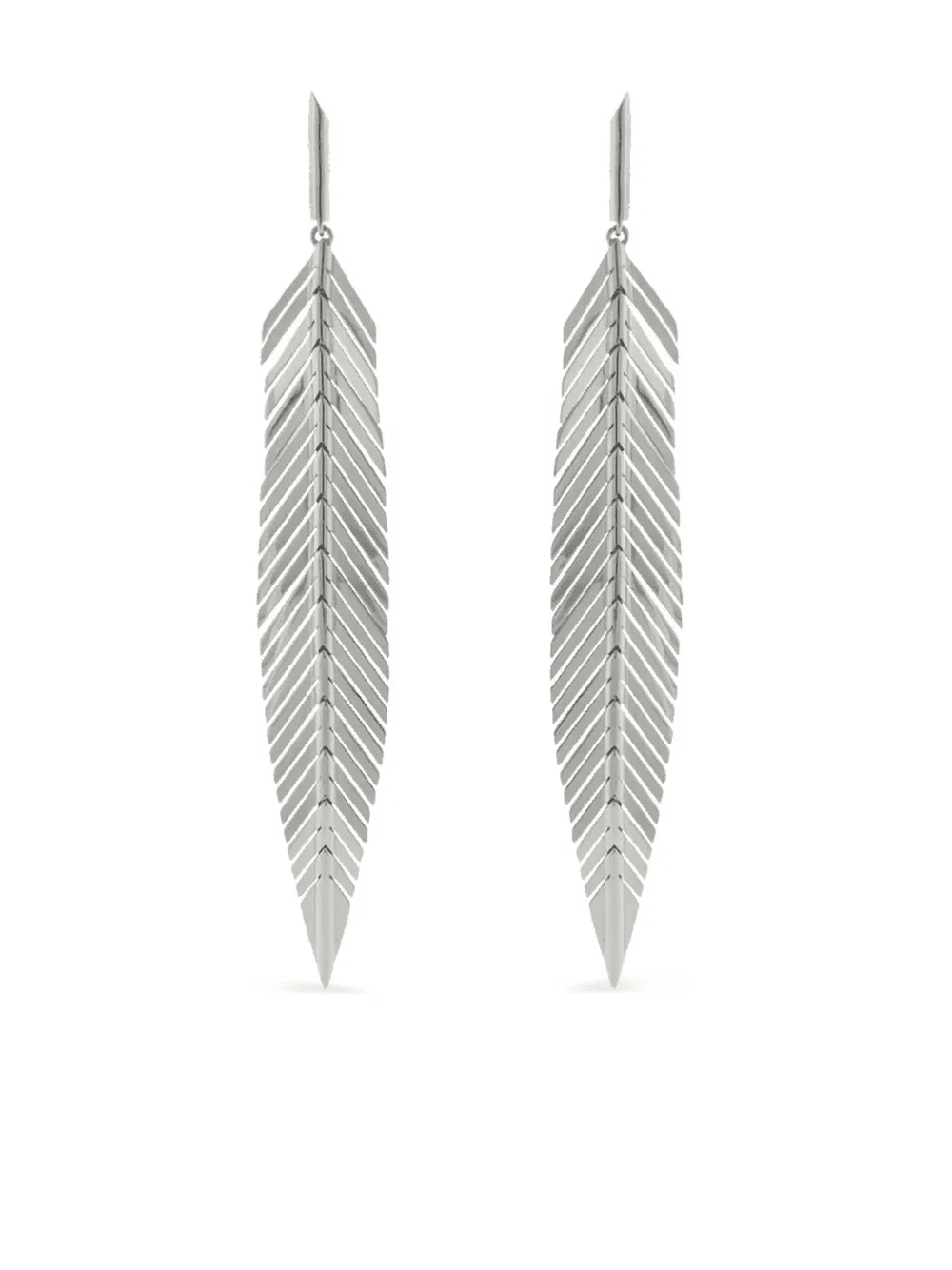 18kt white gold Feather earrings - Image 1