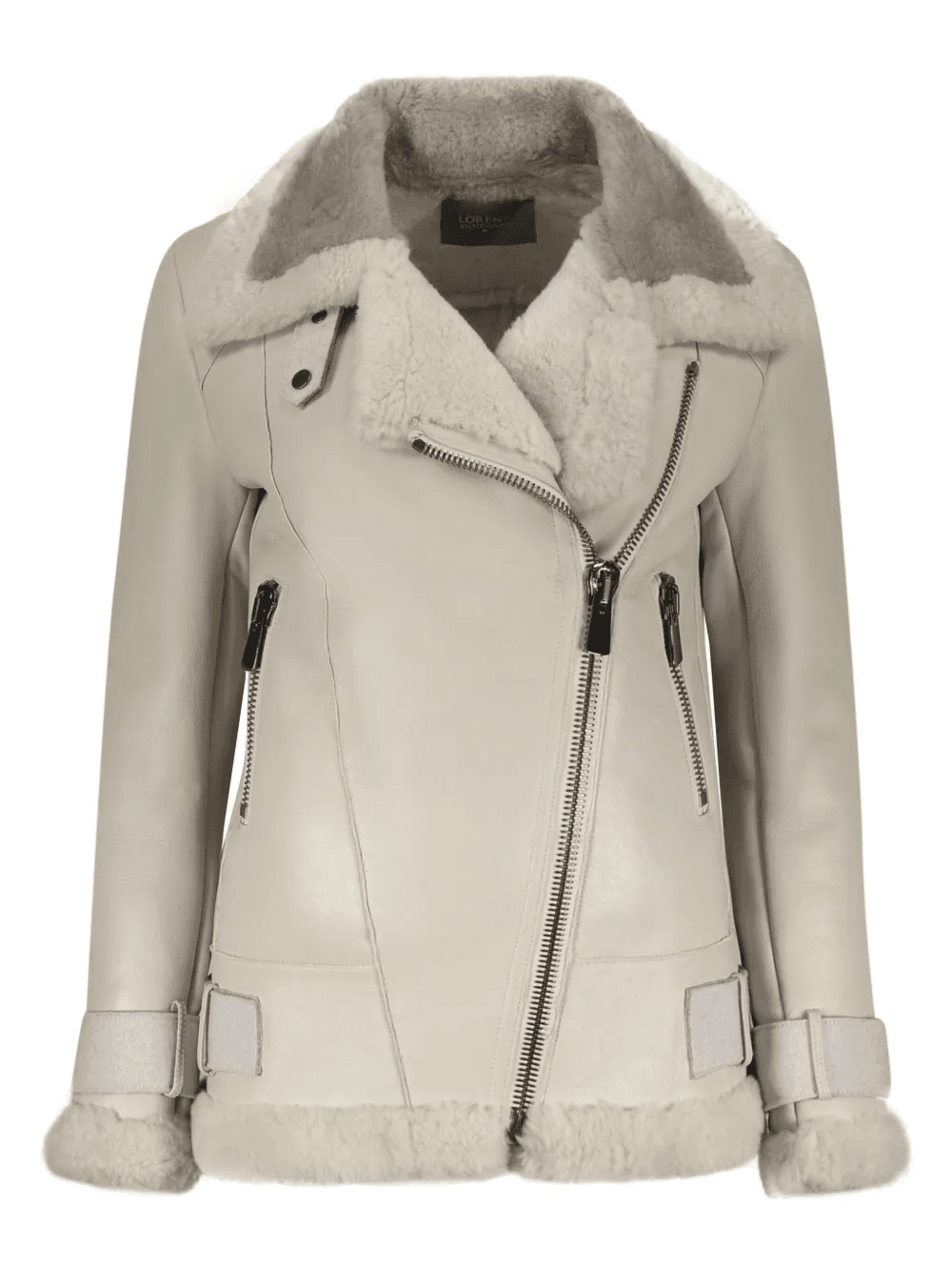 leather biker jacket - Image 1