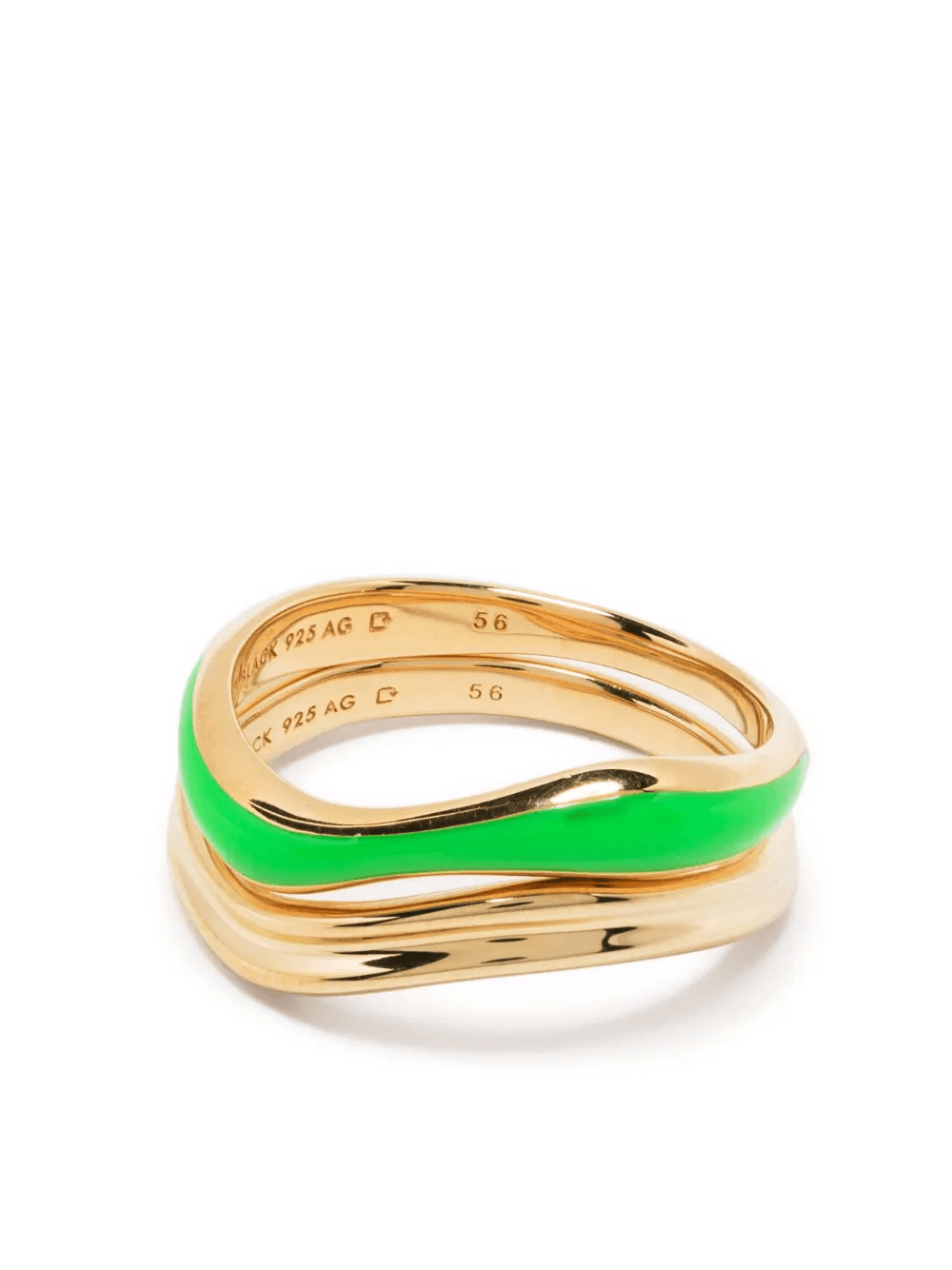 Soma Neon gold-plated ring stack - Image 1
