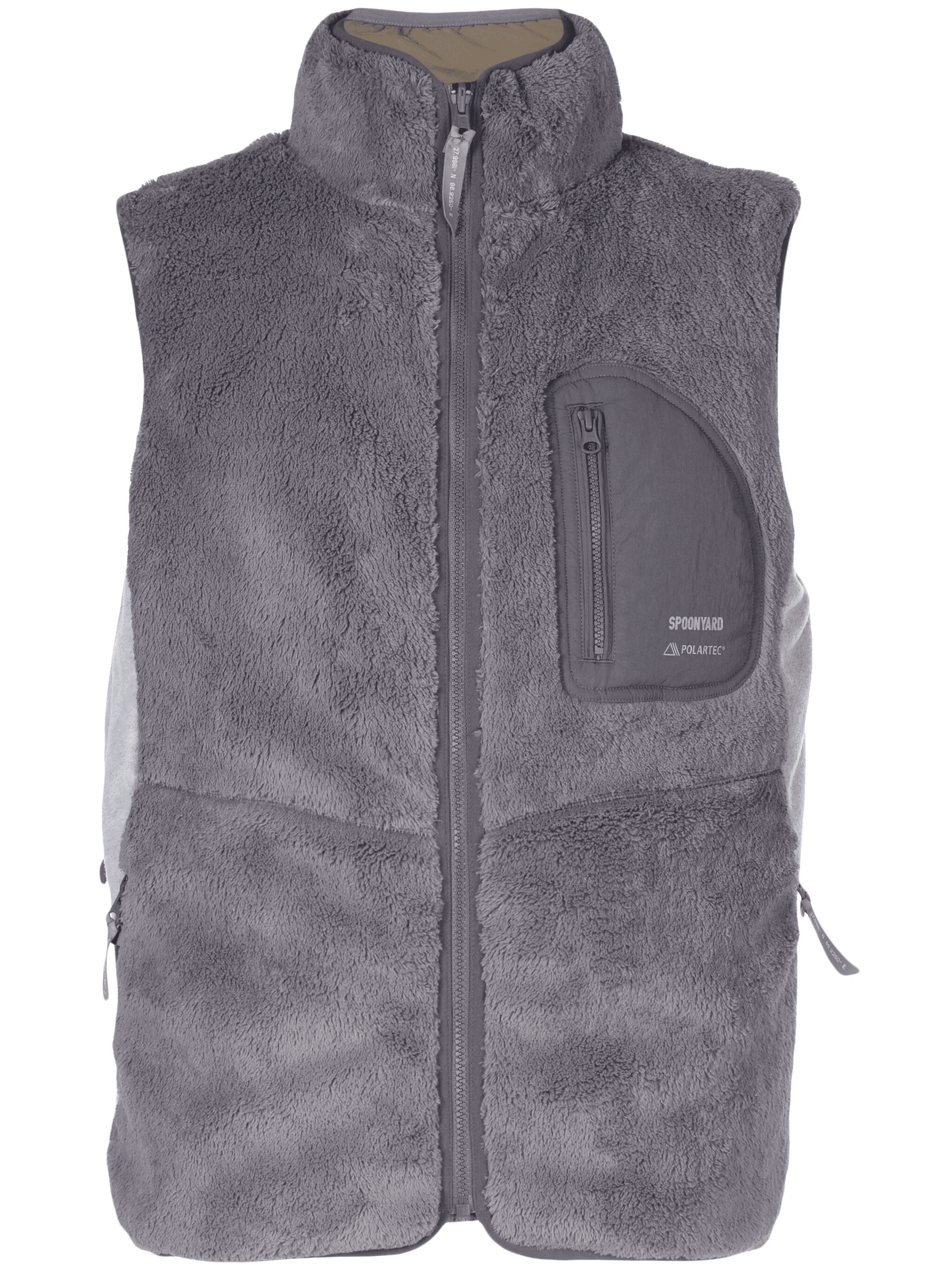 reversible logo-print fleece vest - Image 1