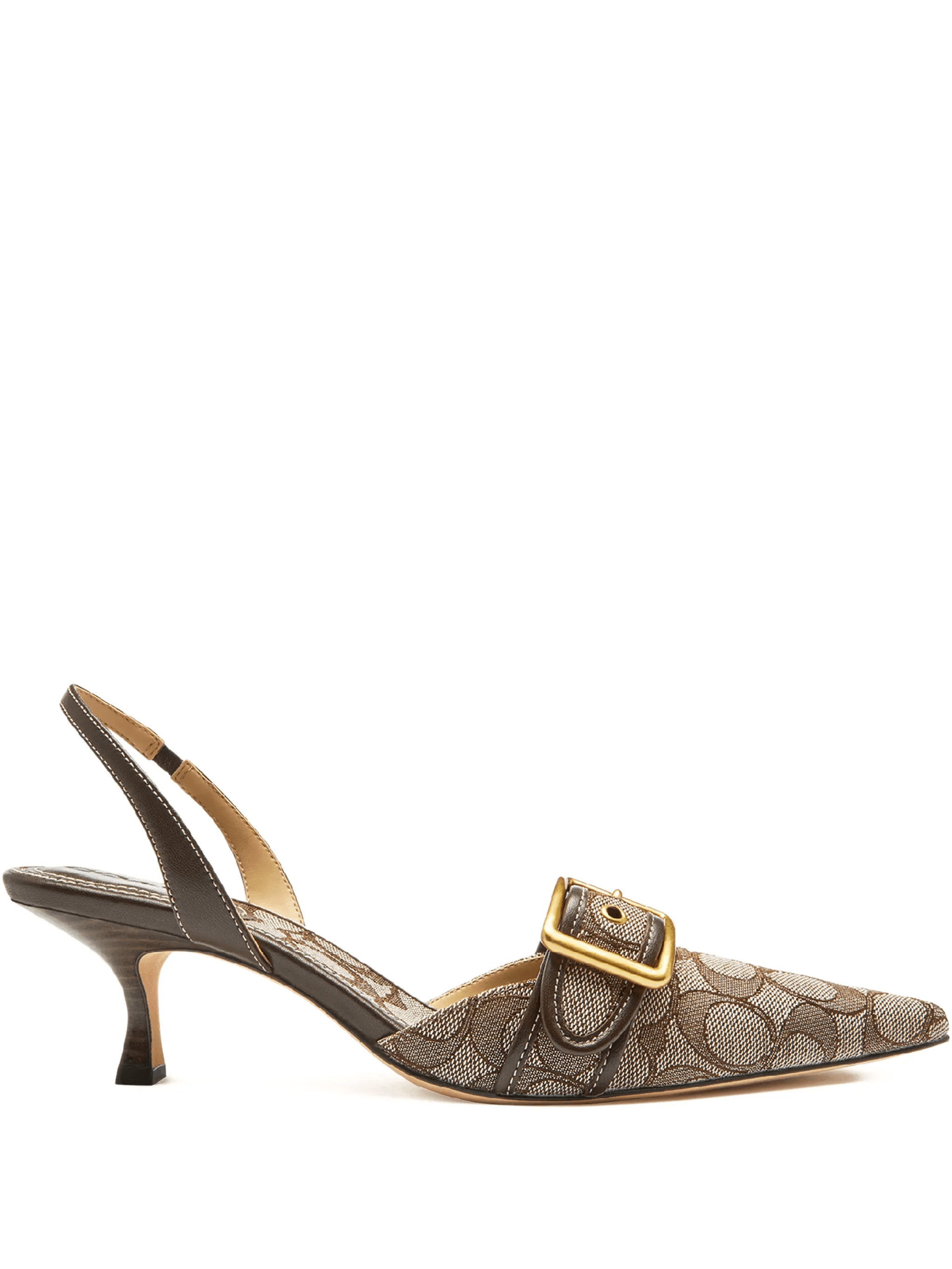 monogram-jacquard slingback sandals - Image 1