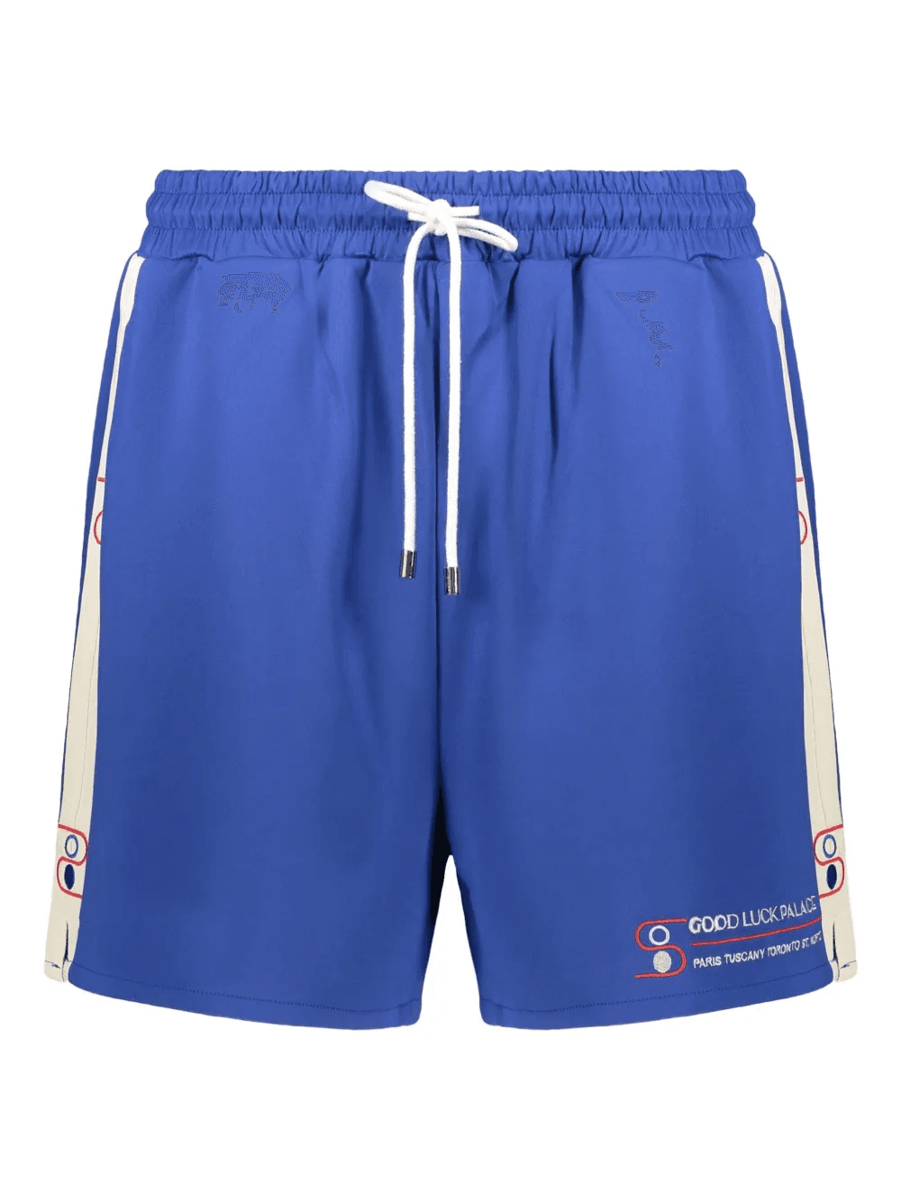 drawstring-waist embroidered shorts - Image 1