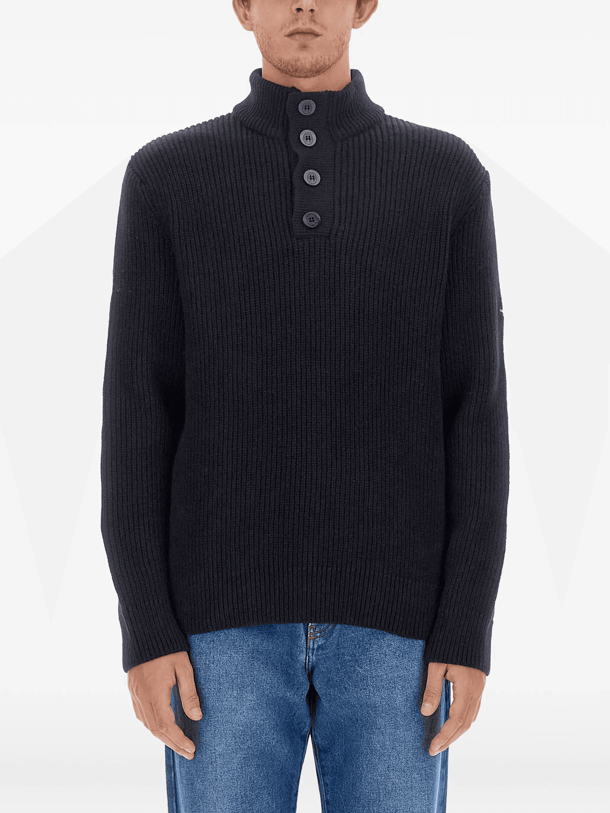 buttoned knitted sweater - Image 1