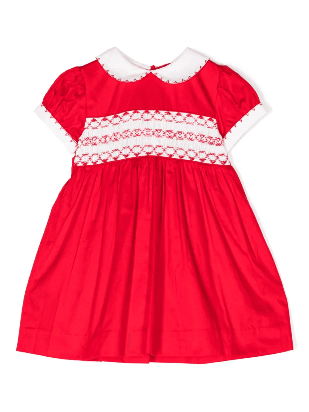 embroidered puff-sleeve dress - Image 1