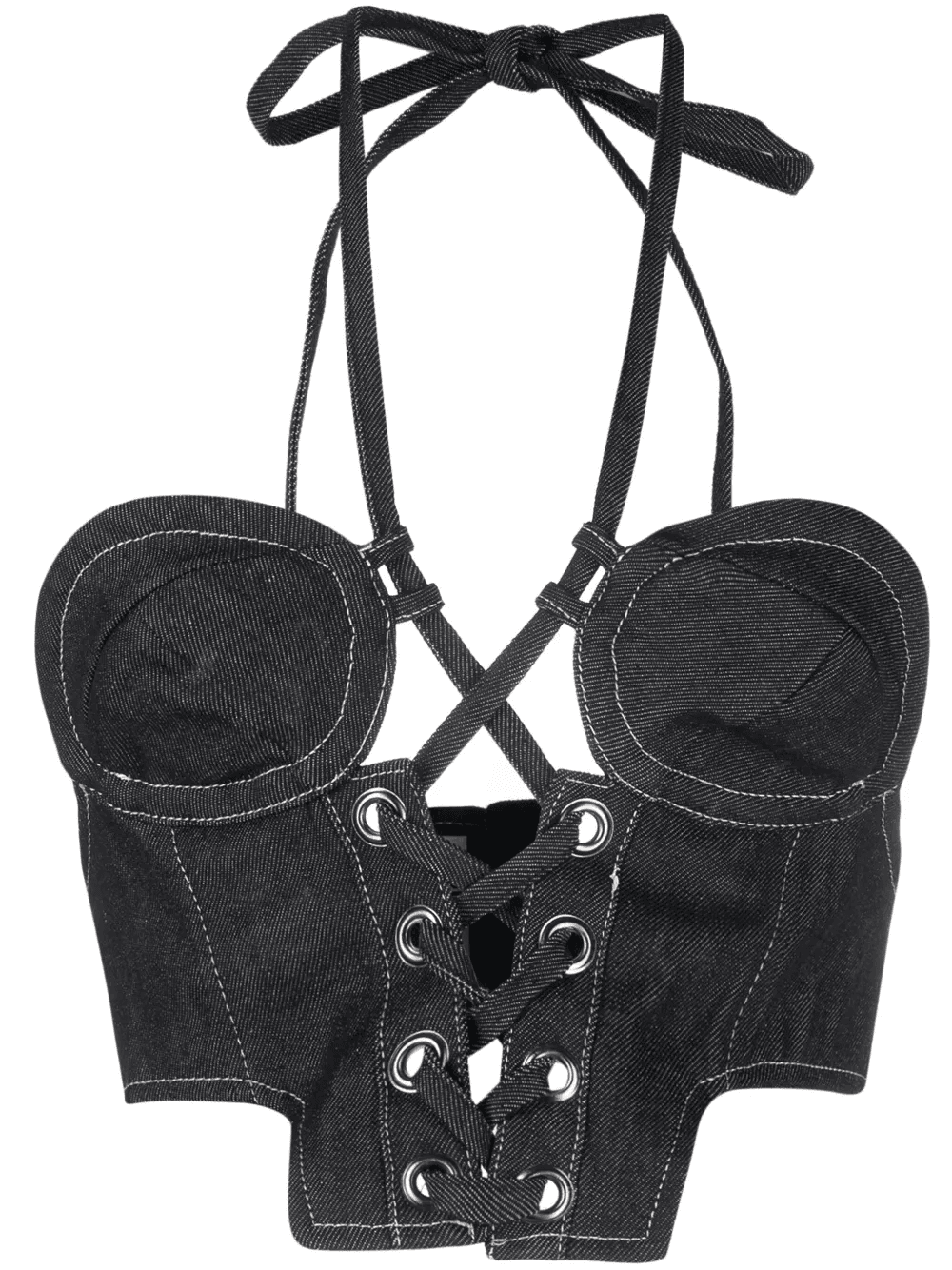 corset-style cotton top - Image 1