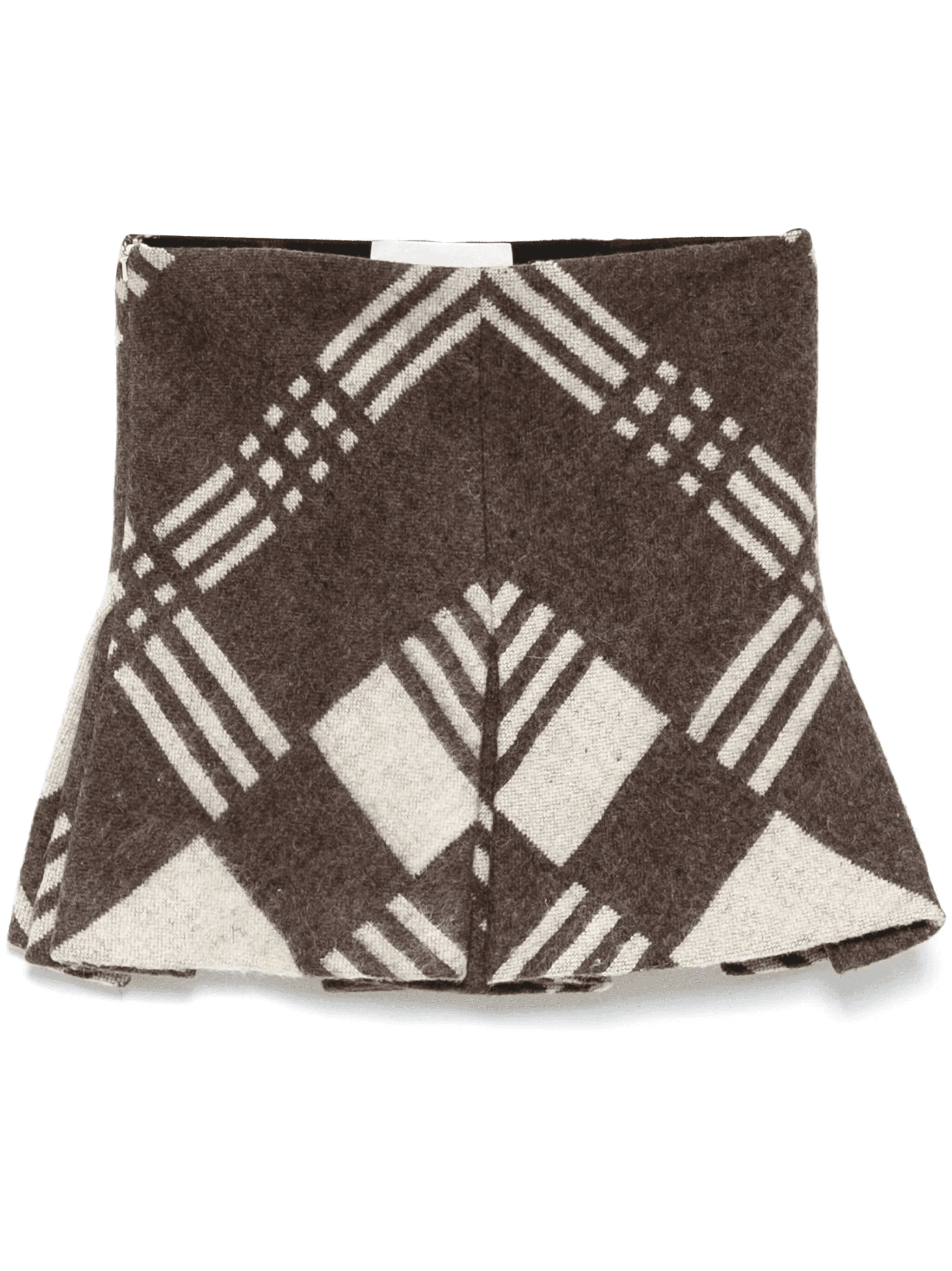 reconstituted military blanket pleated skirt - Image 1