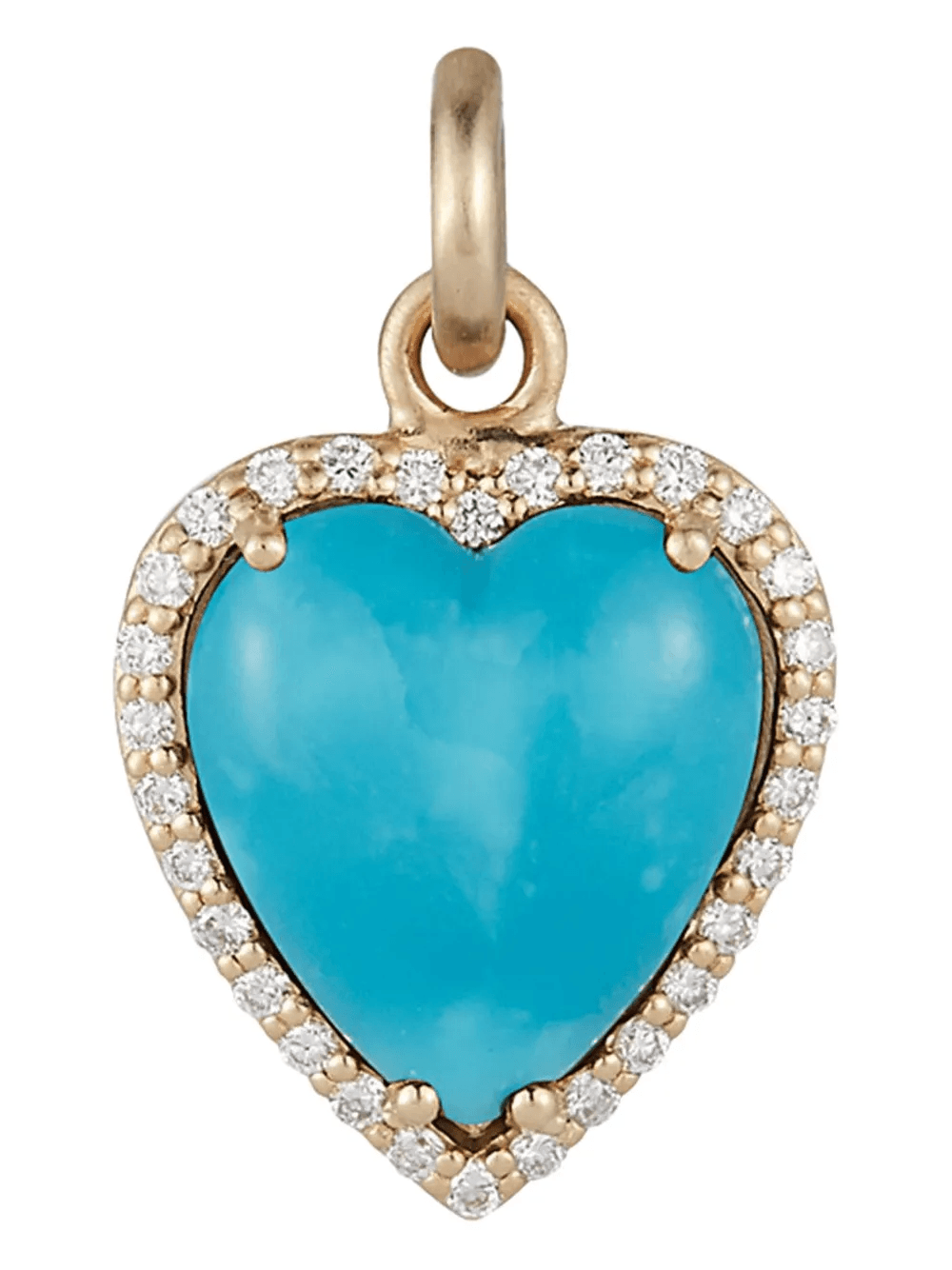 turquoise diamond charm necklace - Image 1