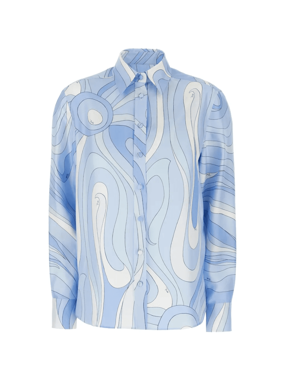 marmo-print silk blouse - Image 1