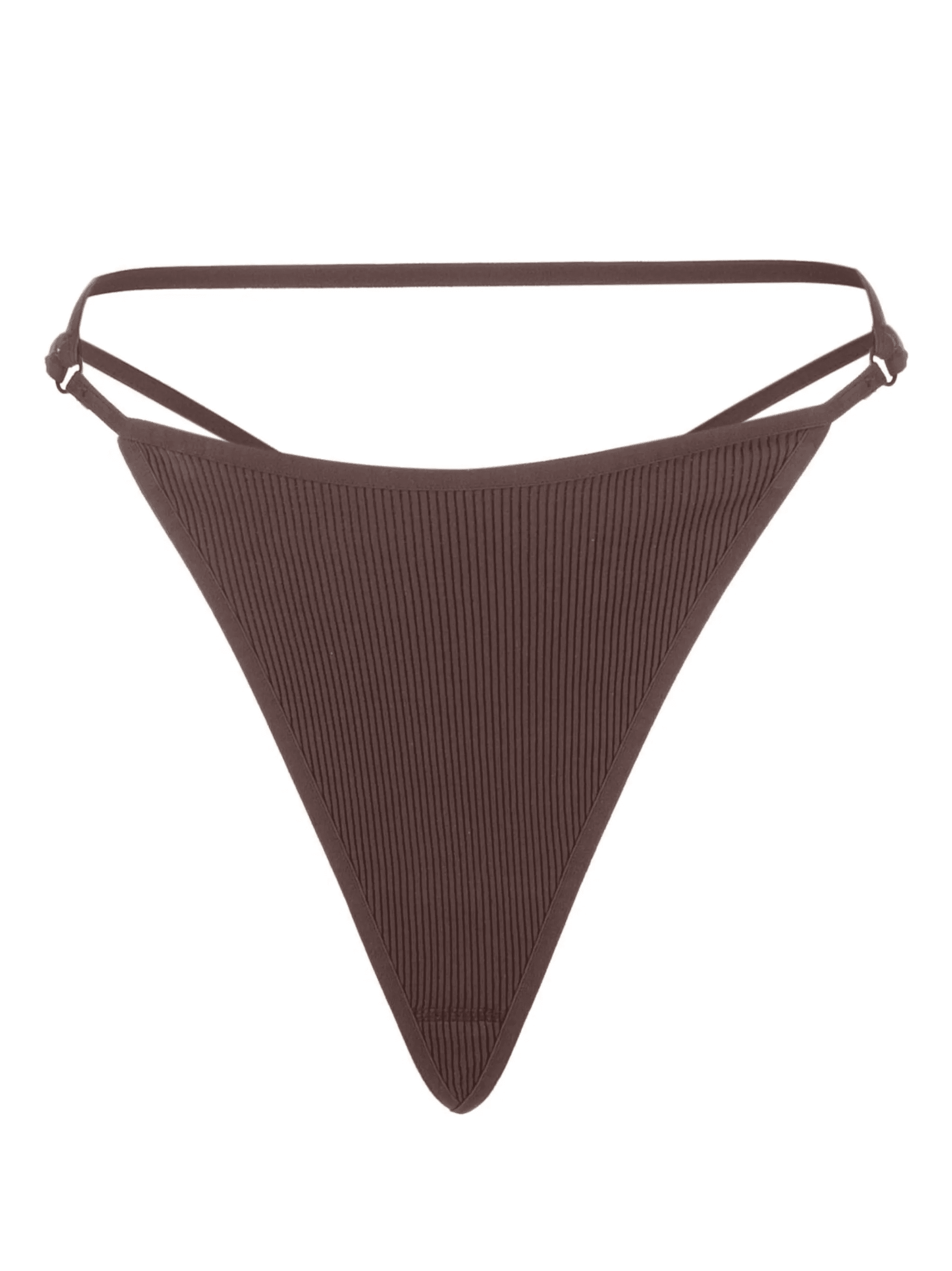 strap-detailing ribbed thongs - Image 1