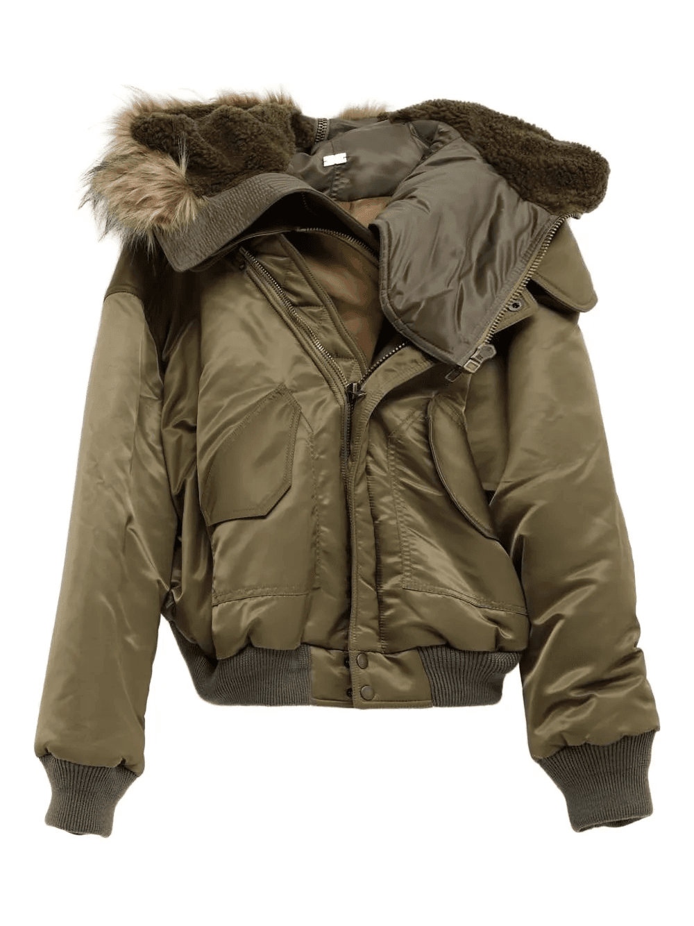 fur hooded jacket - Image 1