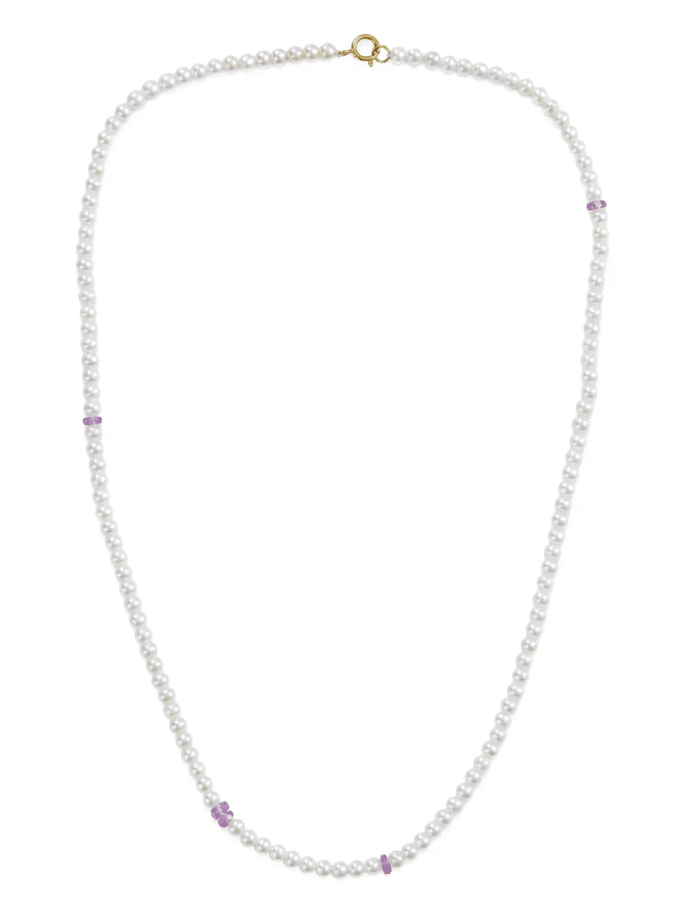 18K yellow gold Ayoka pearl and pink sapphire necklace - Image 1