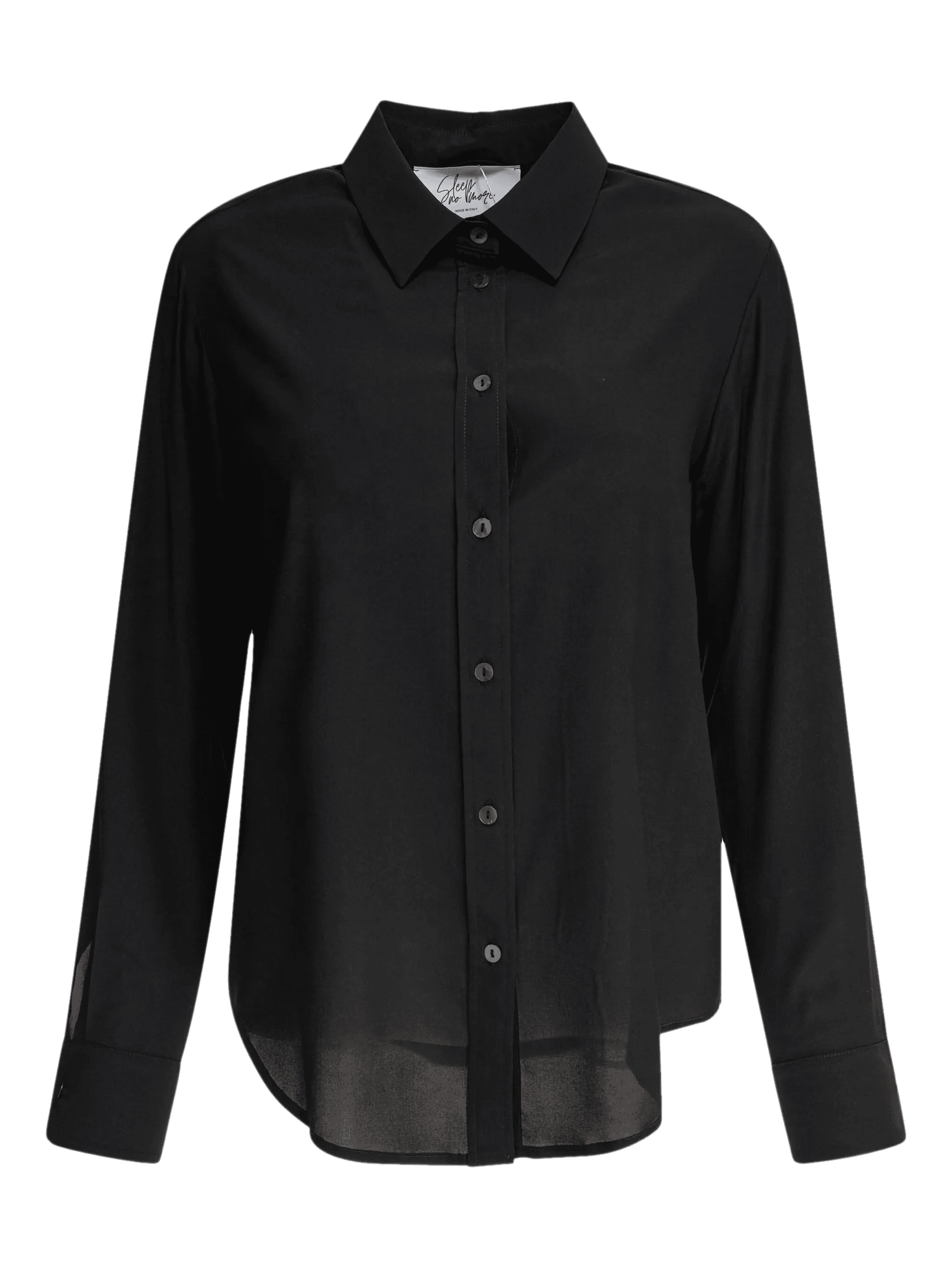 curved-hem button-down shirt - Image 1