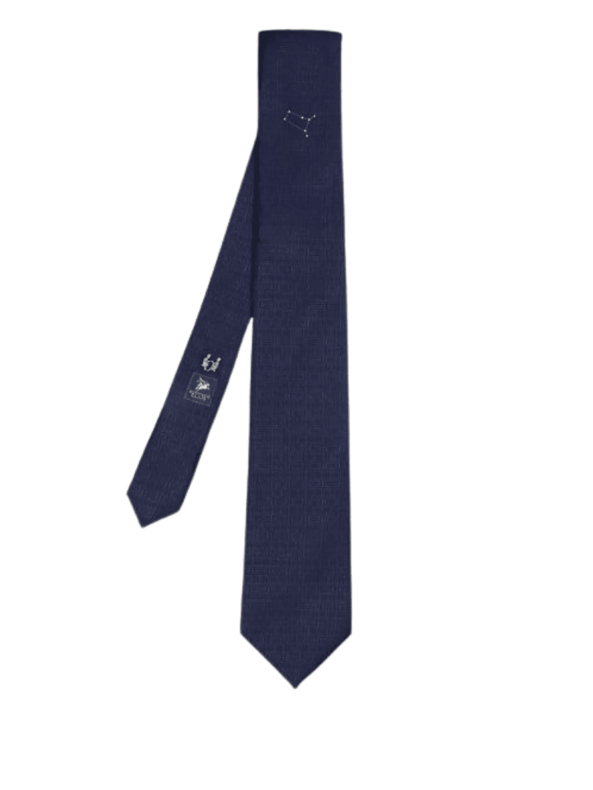 Gemini geometric-pattern silk tie - Image 1