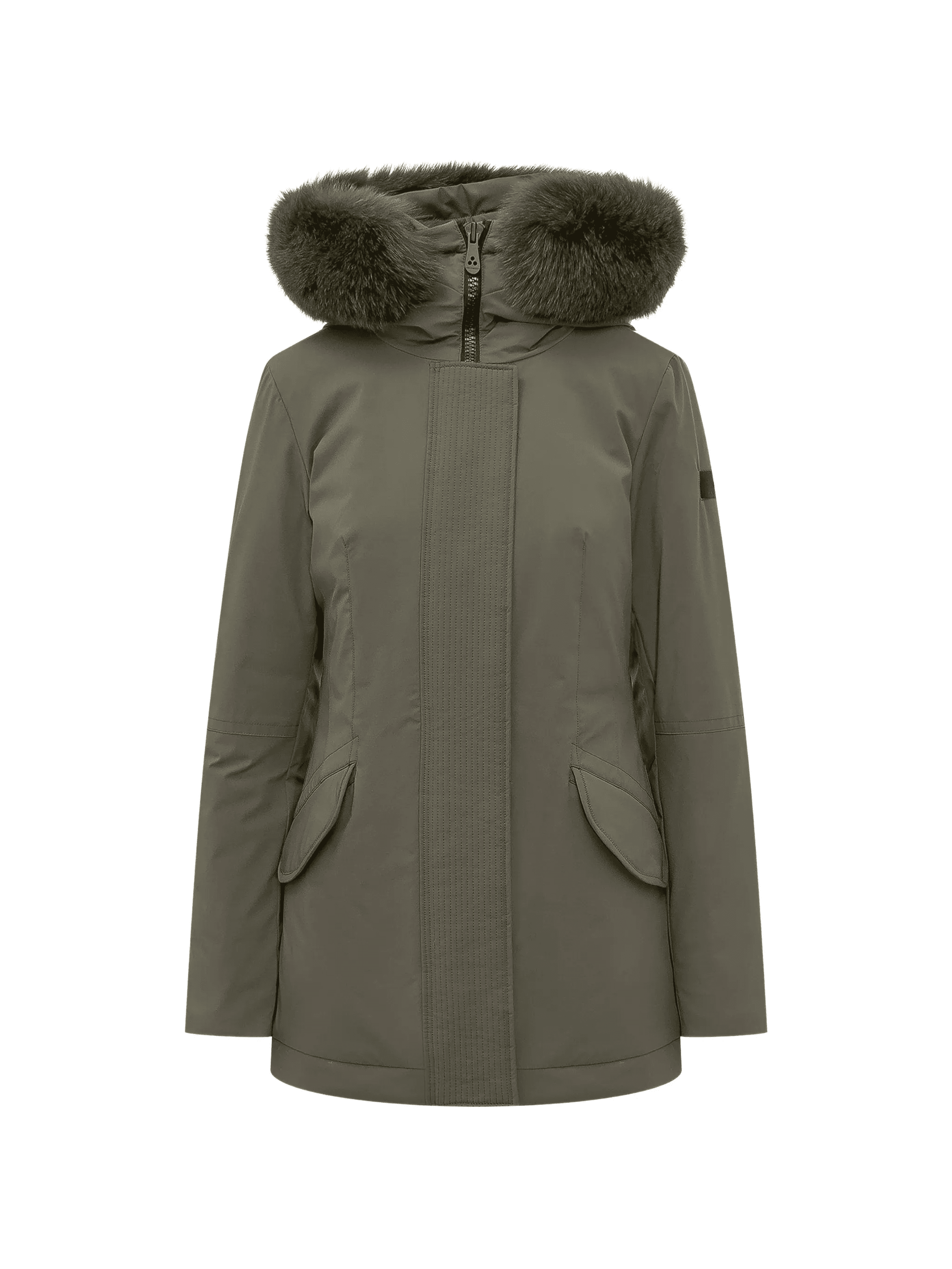 fur-trimmed hooded parka - Image 1