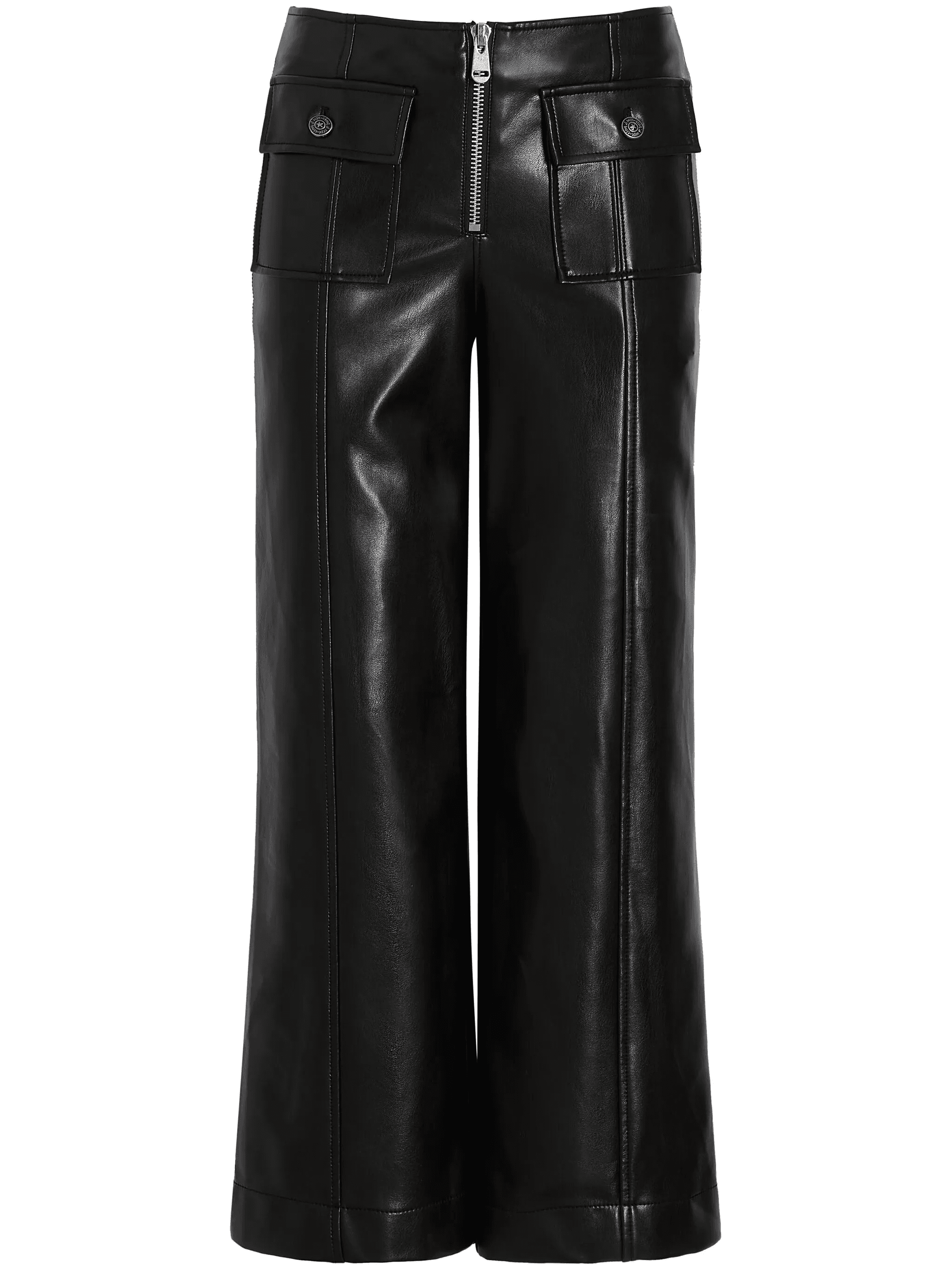 Azure faux-leather trousers - Image 1
