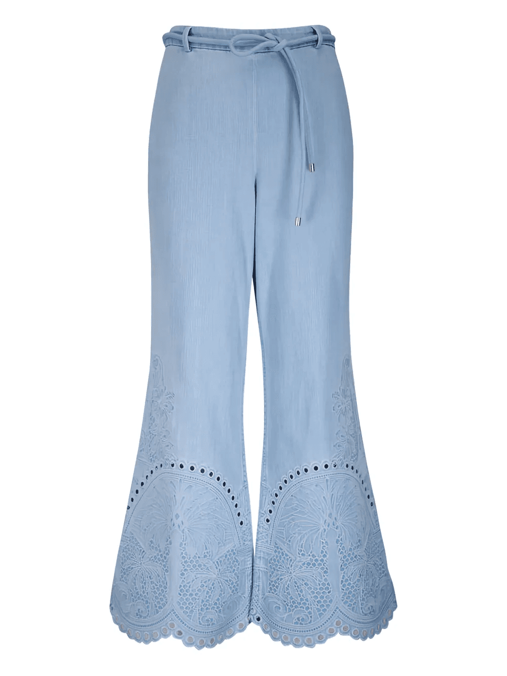 eyelet-embroidered trousers - Image 1