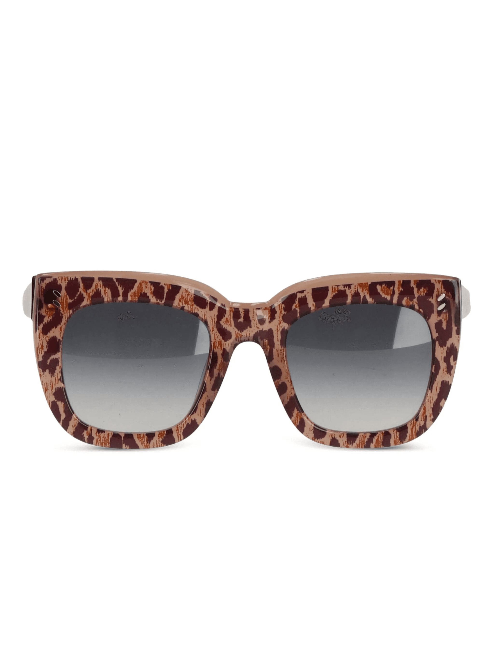 leopard-print square-frame sunglasses - Image 1